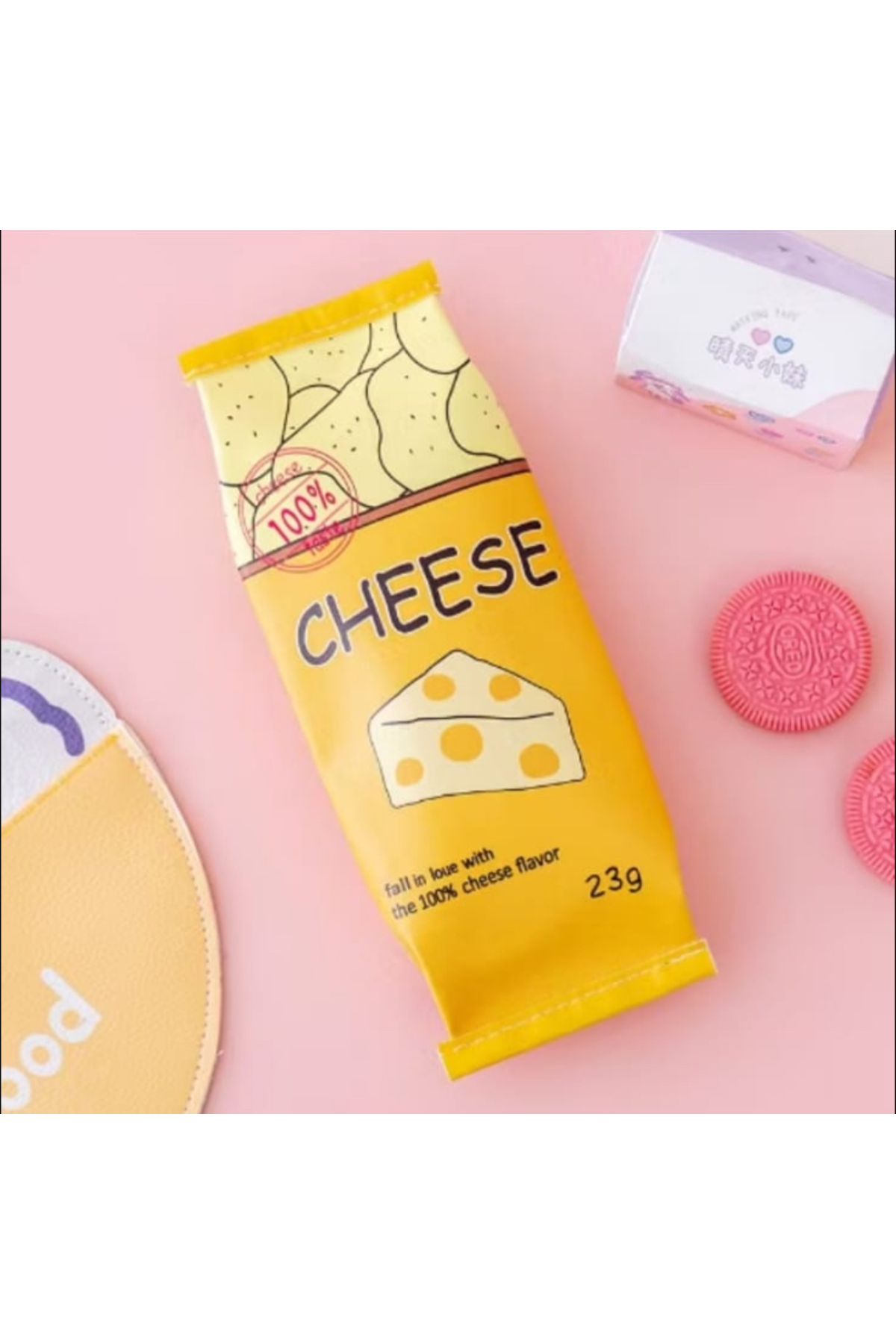 synshop Kawaii Kore Cheese Peynir Sarı Kalemlik Kalem Kutu Makyaj Çantası Doğum Günü Karne Hediye fotoğrafı 2 (önizleme)