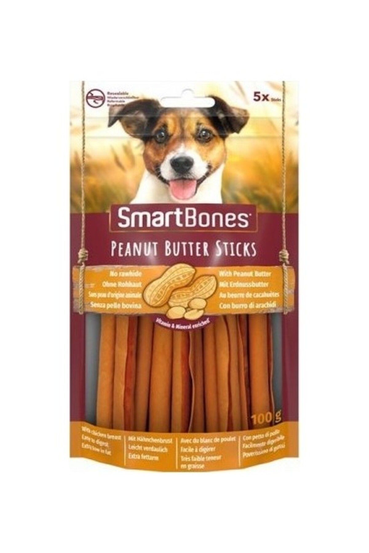 Orqinel Smartbones Peanut Butter Fıstık Ezmeli Tavuklu Sticks