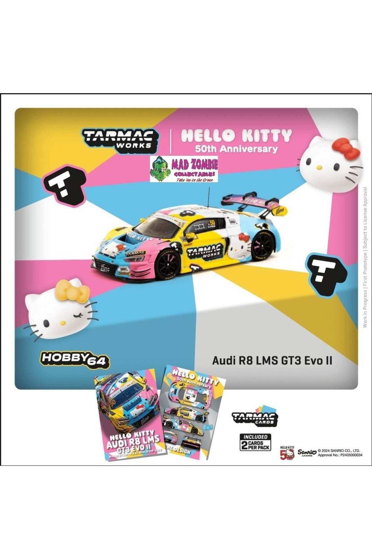 Tarmac Works Hello Kitty Audi R8 LMS GT3 Evo II Macau GT Cup