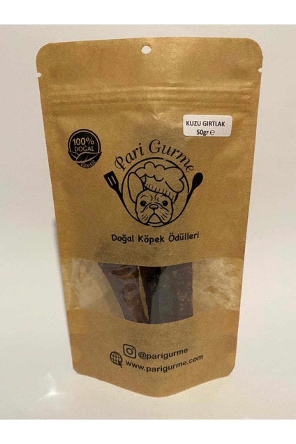 Orqinel Pari Gurme Kuzu Gırtlak Köpek Ödülü %100 Doğal Naturel 50GR Barf Kurutulmuş