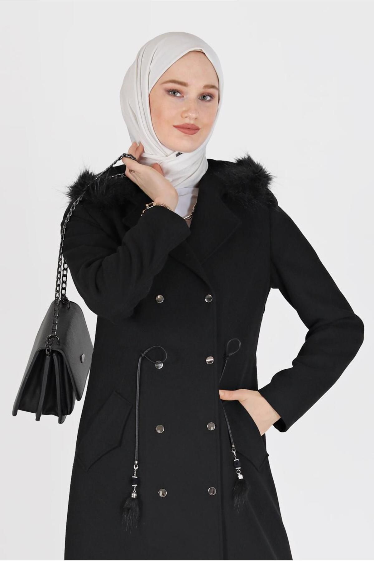 مانتو اسنپ کلاهدار 90207 Alvina