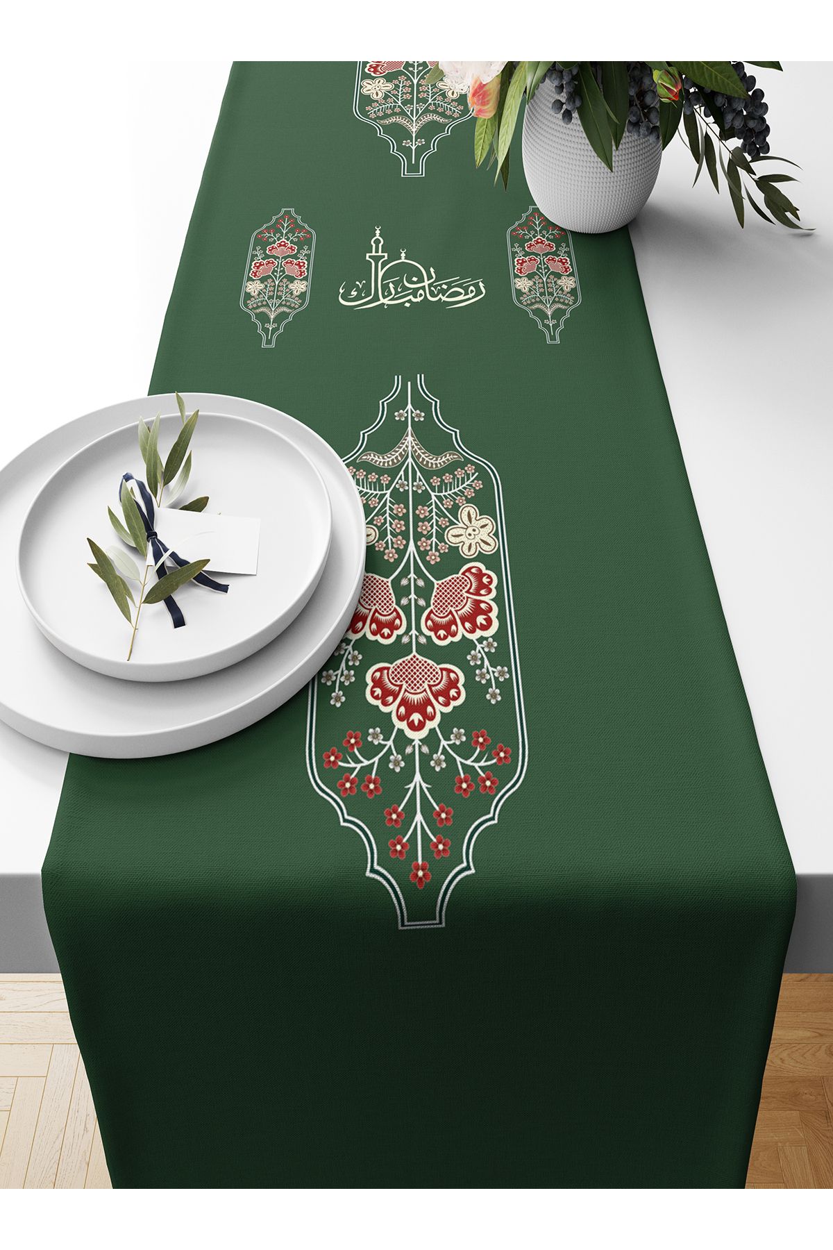 Bertille Home Ramazan Serisi 140x40 Cm Dijital Baskılı Runner (Ramadan)