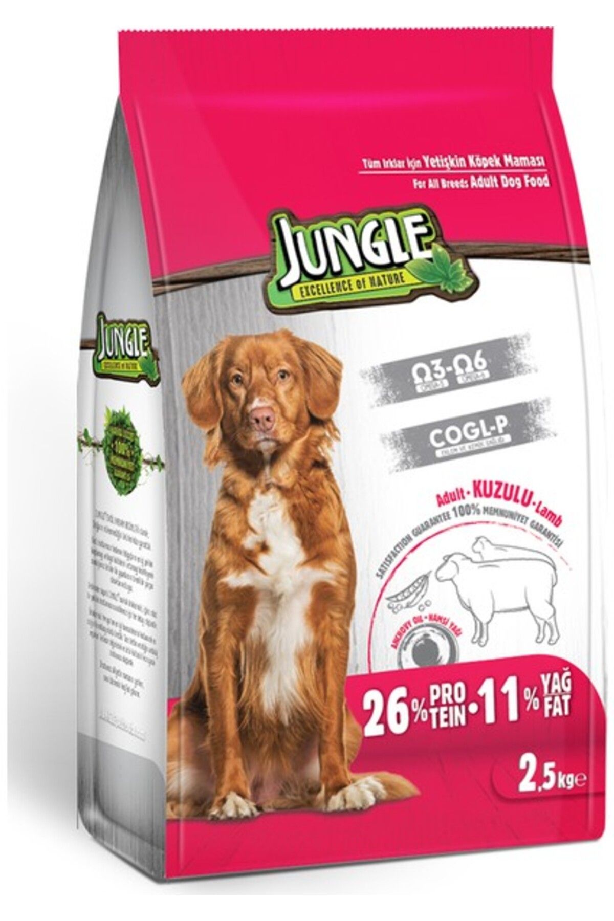 Jungle 2;50 kg Kuzu Etli Yetişkin Köpek Maması