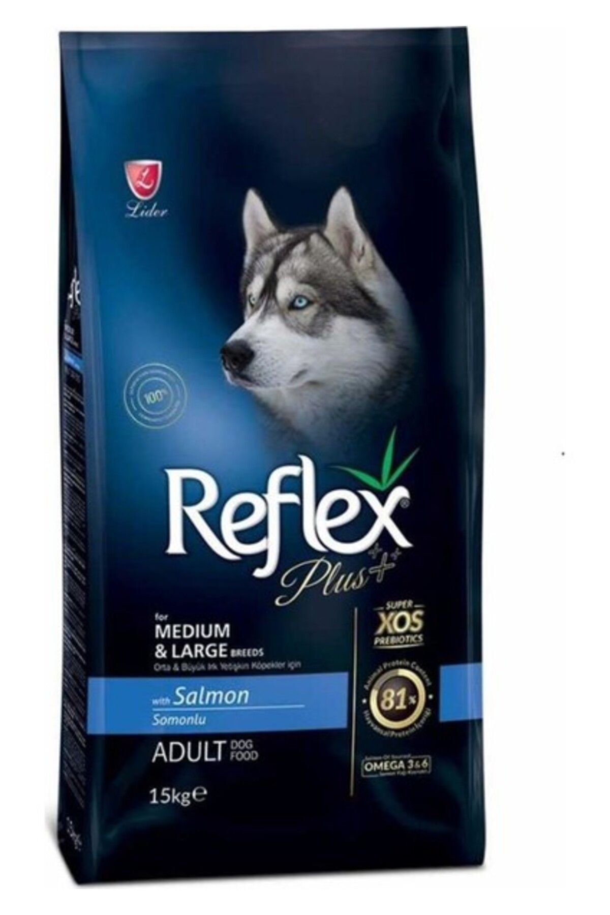 Reflex Plus Somonlu Köpek Maması 15Kg