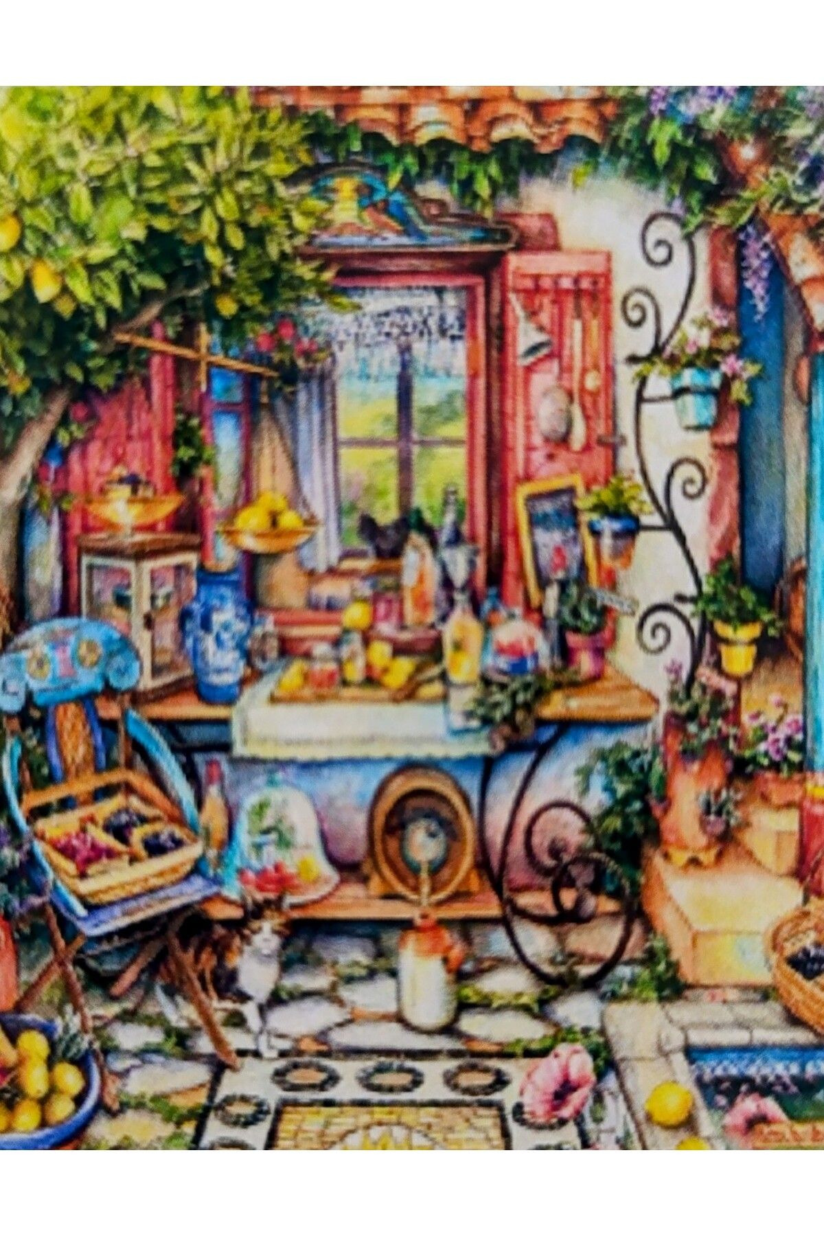 MENTAŞ Elmas Boyama Boncuklu Goblen Mozaik Puzzle Kristal Taşlı Pano 40x30 Kit Tam Set