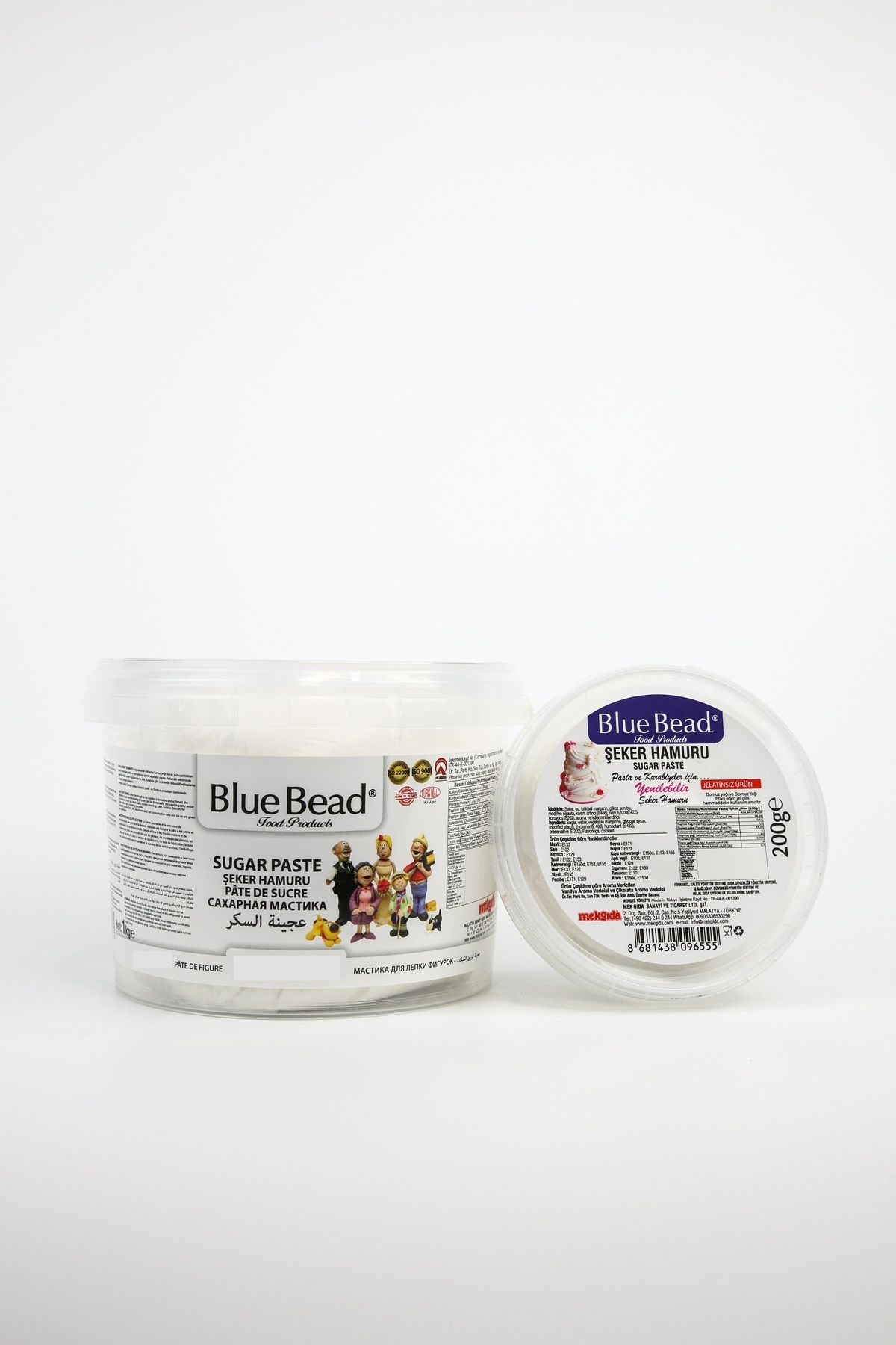 Blue Bead Şeker Hamuru Beyaz 200 gr