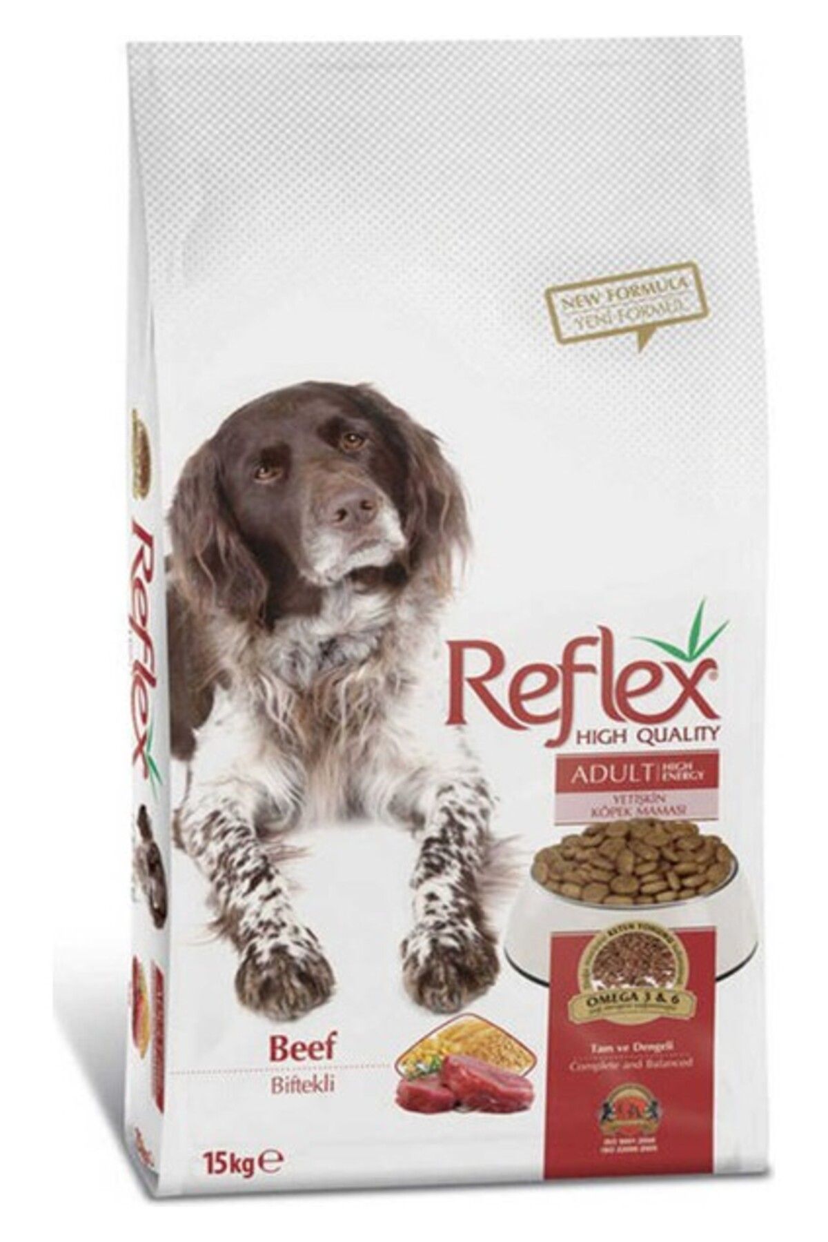 Reflex High Energy Biftekli Yetişkin Köpek Maması 15kg