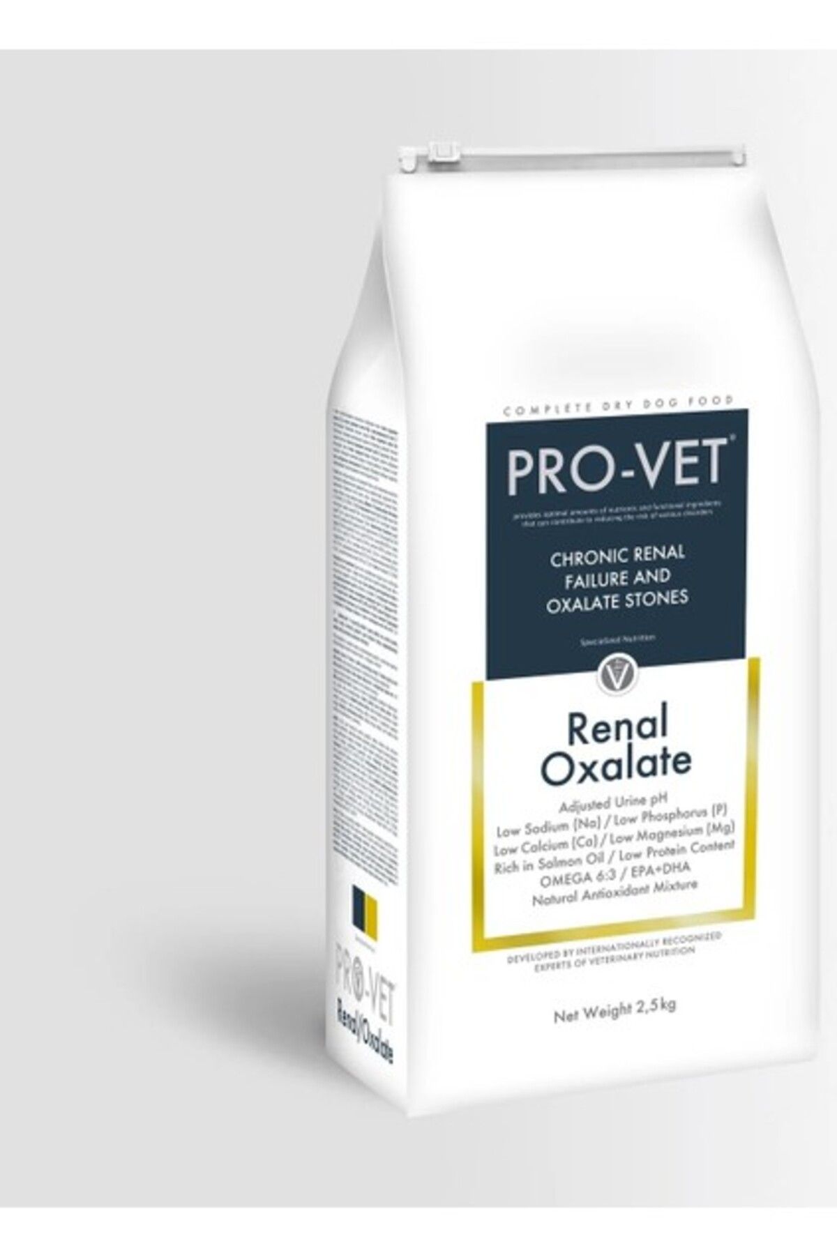 Orqinel PRO-VET Renal Böbrek ve Oksalat Taşı Problemi Olan Köpekler Için Veteriner Diyet Kuru Maması 2,5 kg