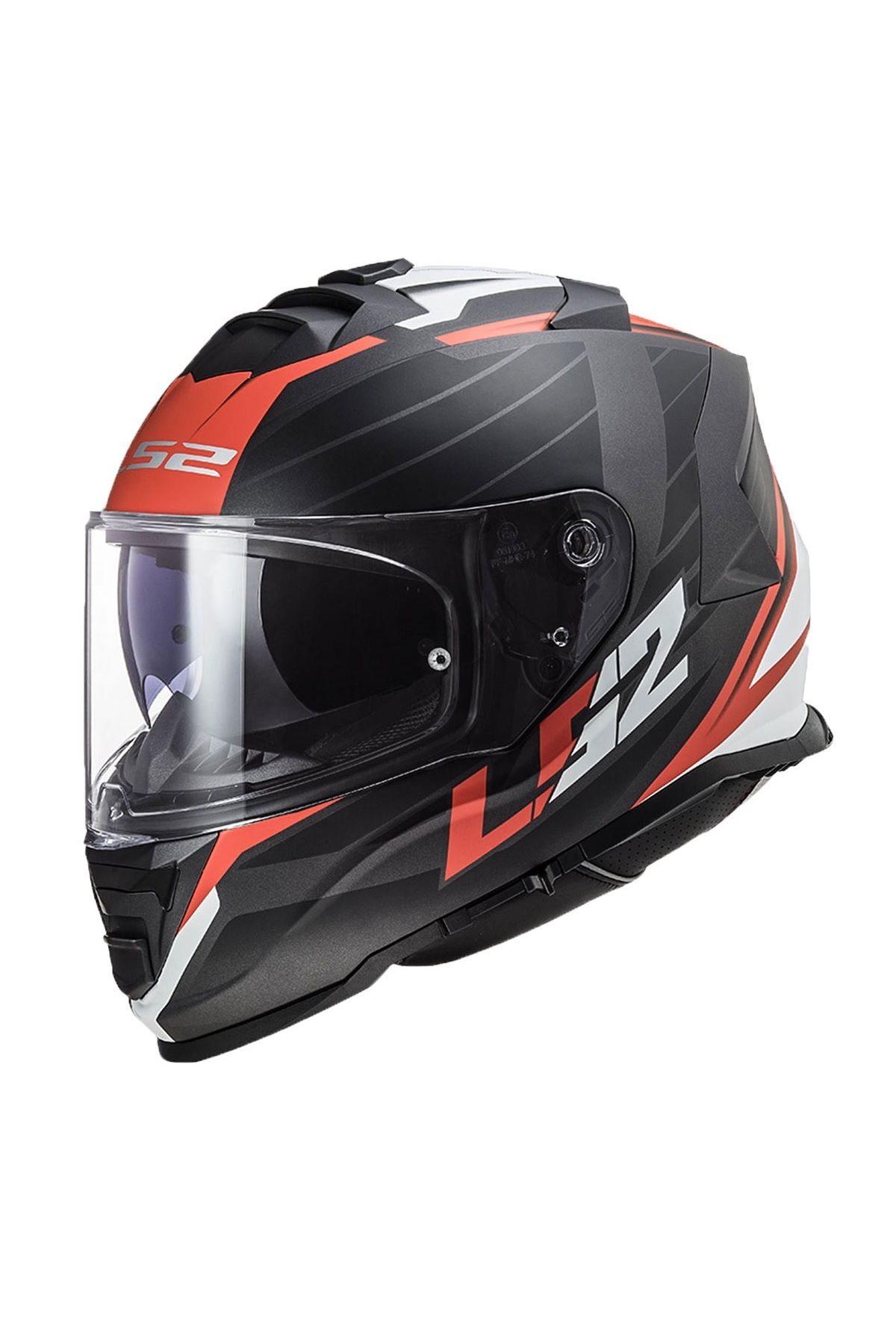 LS2 Storm 2 Nerve Mat Siyah-kırmızı Kask