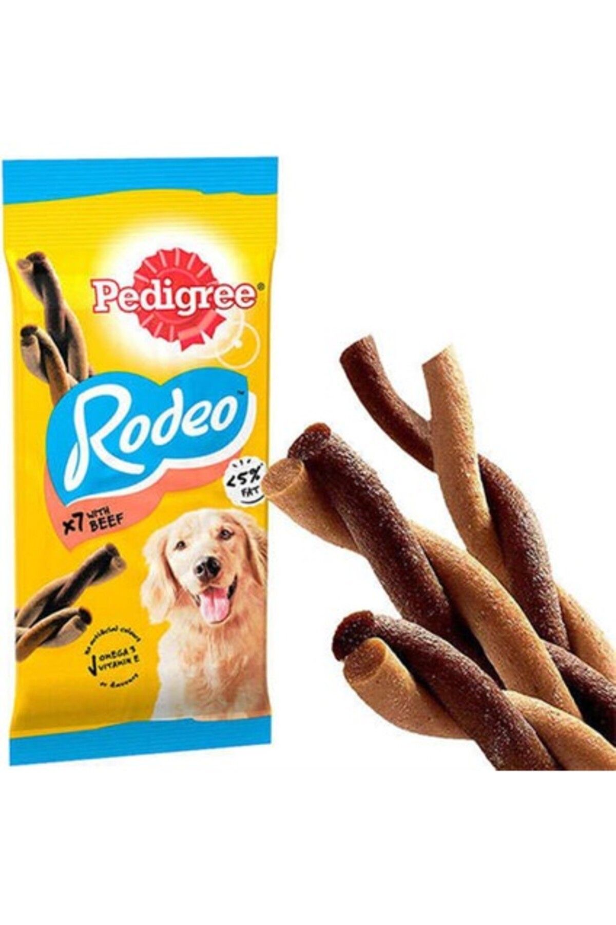 Pedigree Rodeo Biftekli Köpek Ödül Maması 7'li 123 g