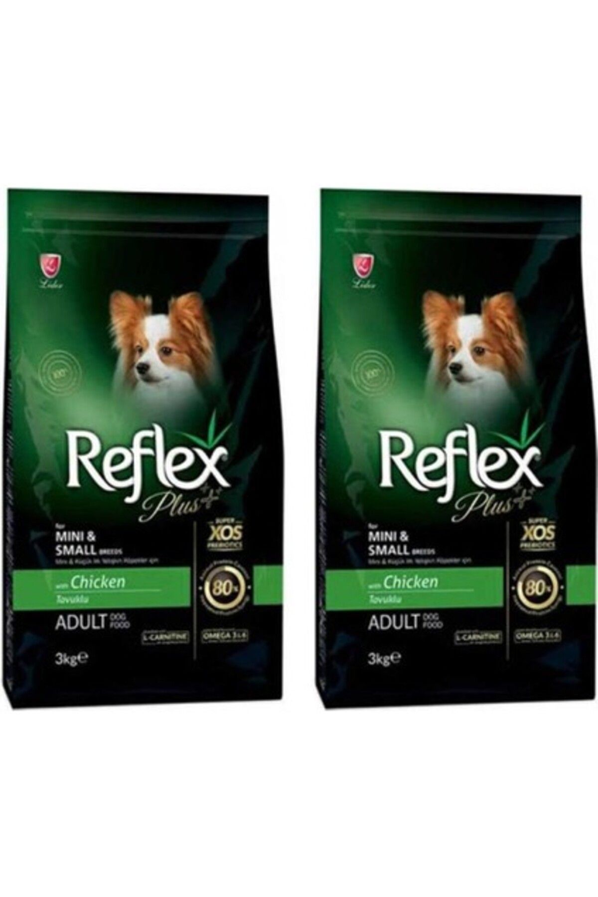 Reflex Plus Küçük Mini Irk Tavuklu Yetişkin Köpek Maması 3 kg 2'li Set