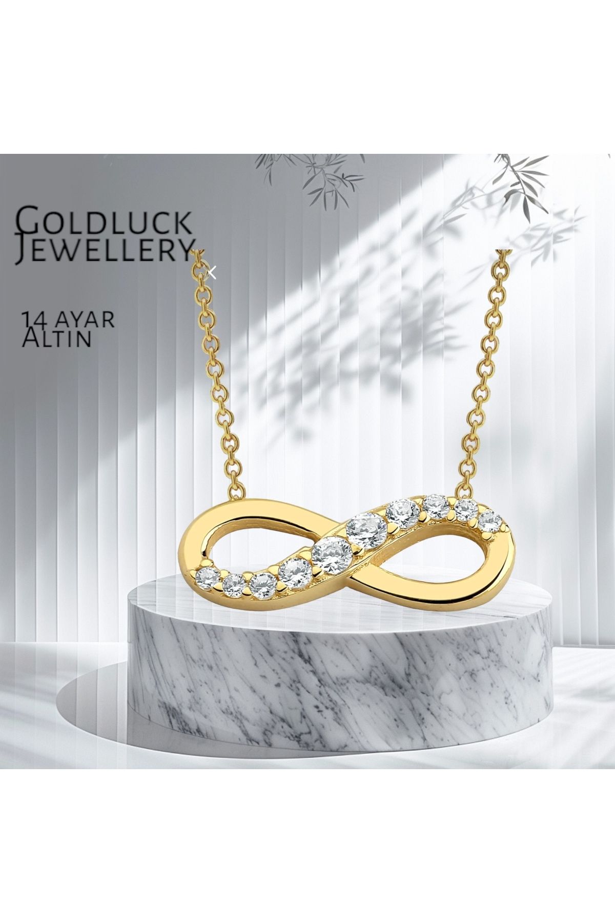 GOLDLUCK 14 Ayar 1,70 gr Altın Sonsuzluk Kolye