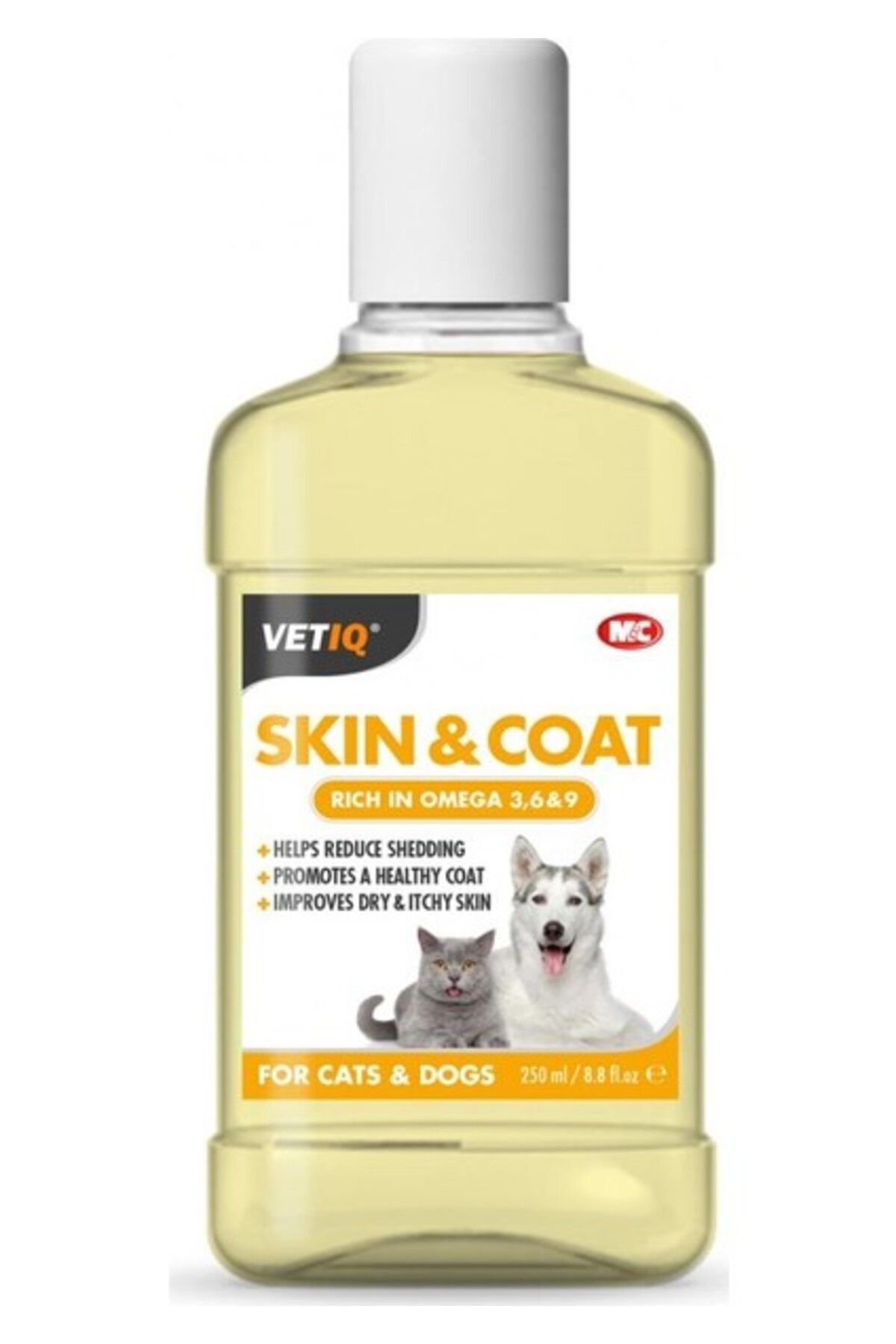 Orqinel Vetiq Skin&Coat Kedi ve Köpekler İçin Sıvı Omega 3&6 Takviyesi 250 ml