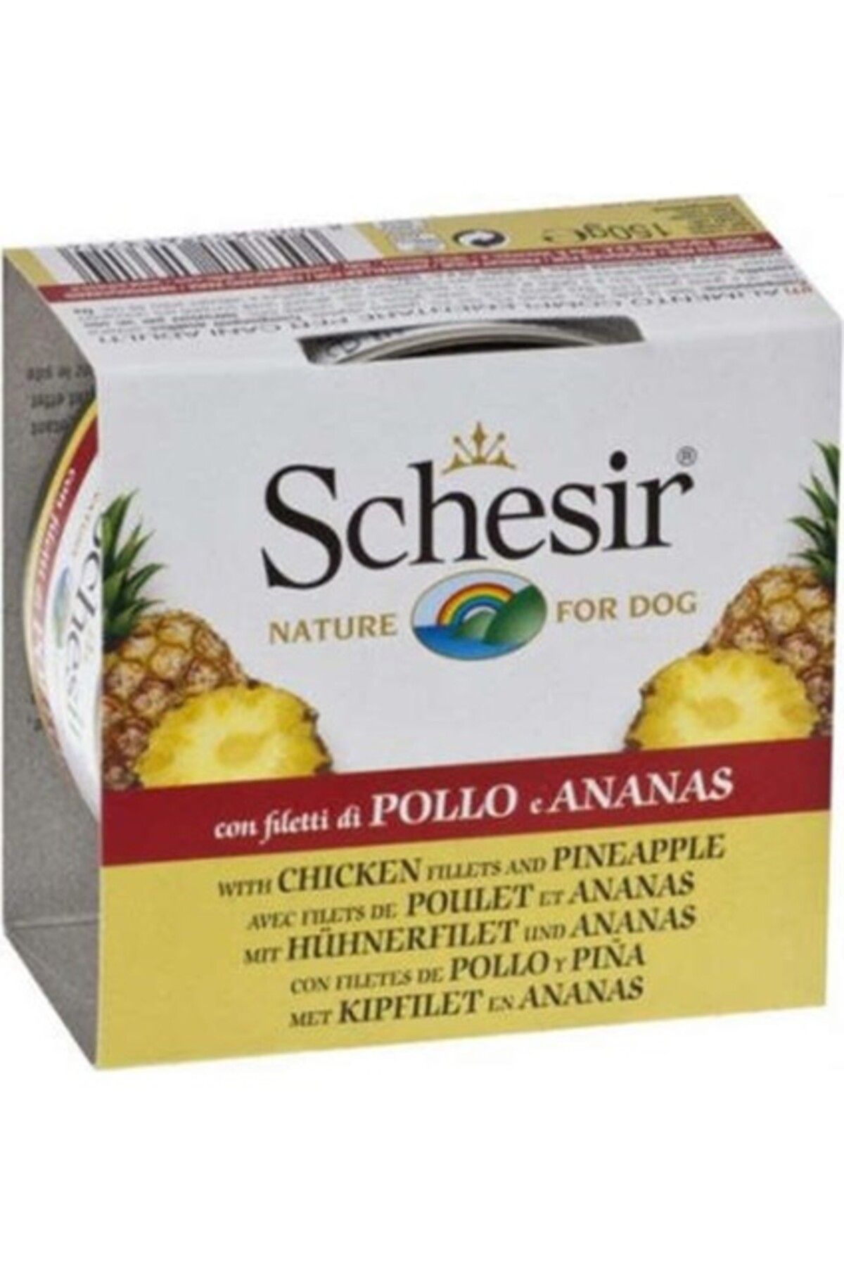 Schesir C371 Jelly Tavuk Etli Ve Ananas Köpek Konservesi 150 gr