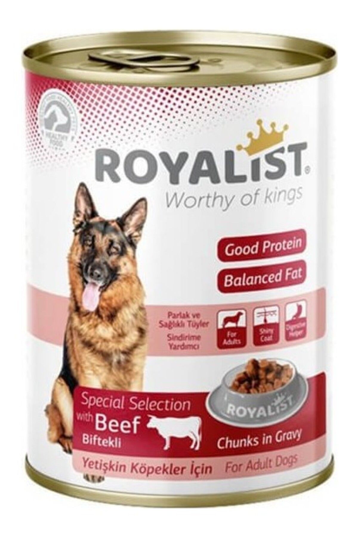 Orqinel Royalist Biftekli Parça Etli Gravy Soslu Yetişkin Köpek Konservesi 400 gr