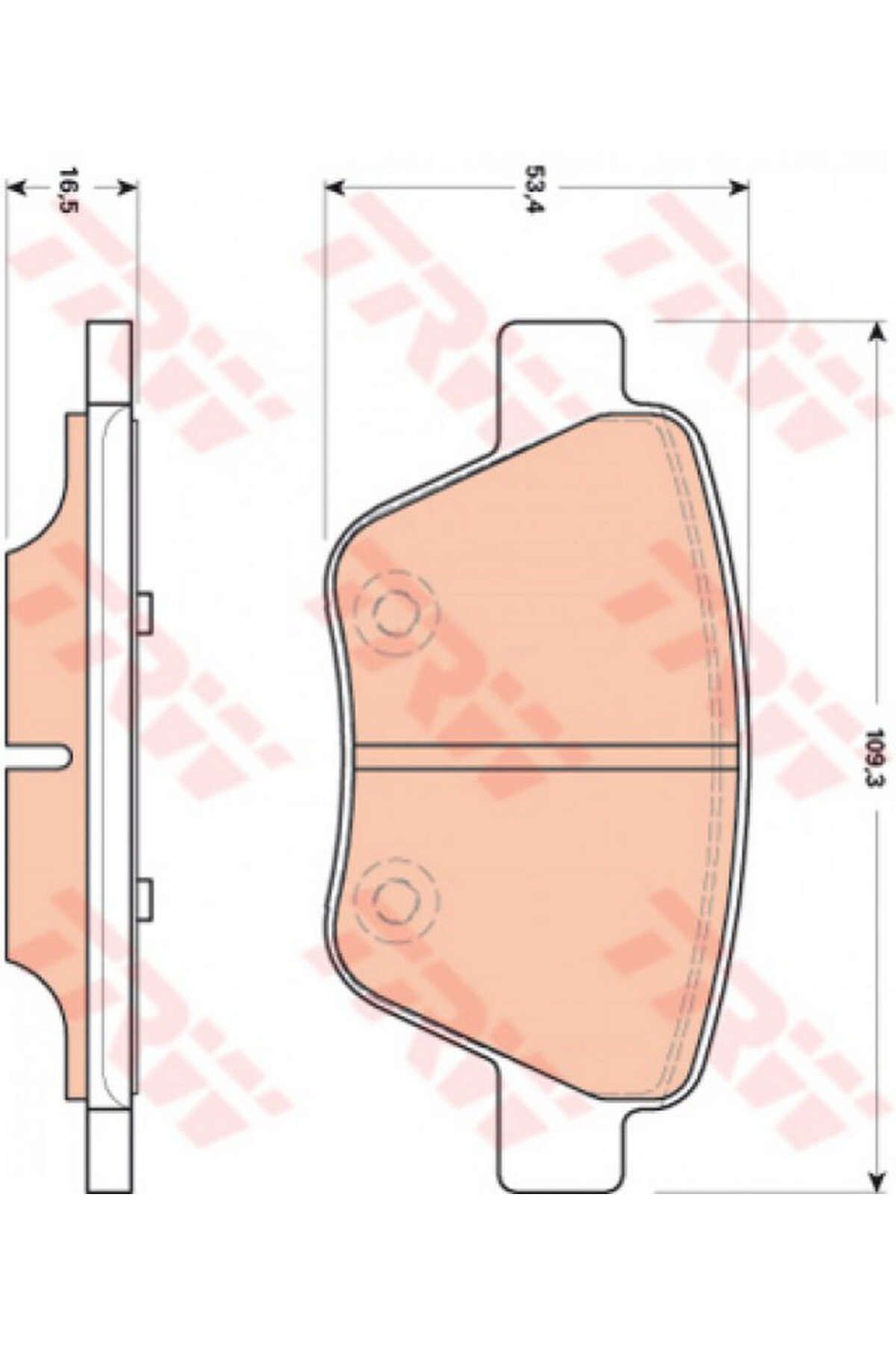 TRW FREN BALATA ARKA [ VW CADDY III 2010-2015, GOLF VI 2009-2013, SKODA OCTAVIA II 2010-2013 540133