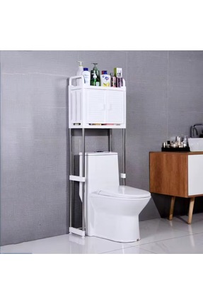 BLUE SİDE Aleminyum Ergonomik Stil Klozet Banyo Düzenleyicisi 1 Adet Beyaz