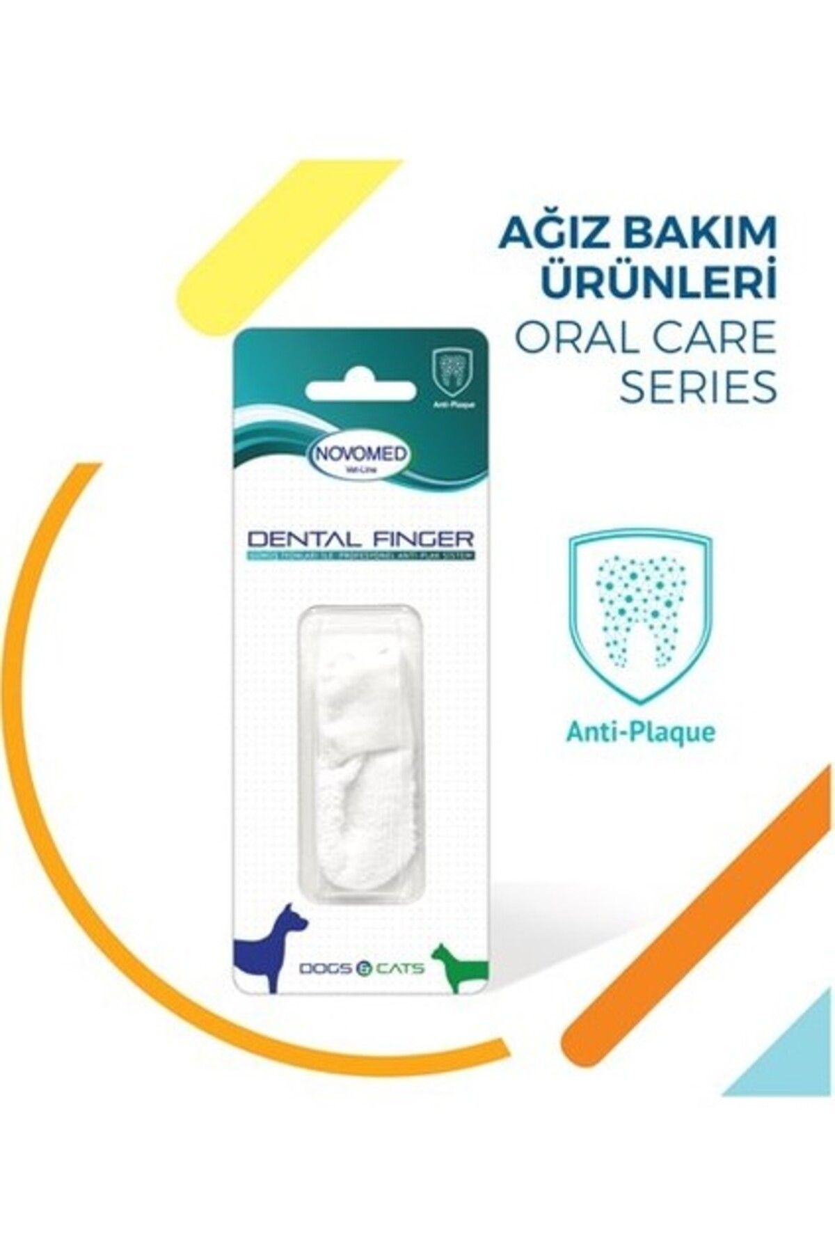 Orqinel Novomed Vetline Dental Finger Köpek Ve Kediler Için Diş Temizleyici
