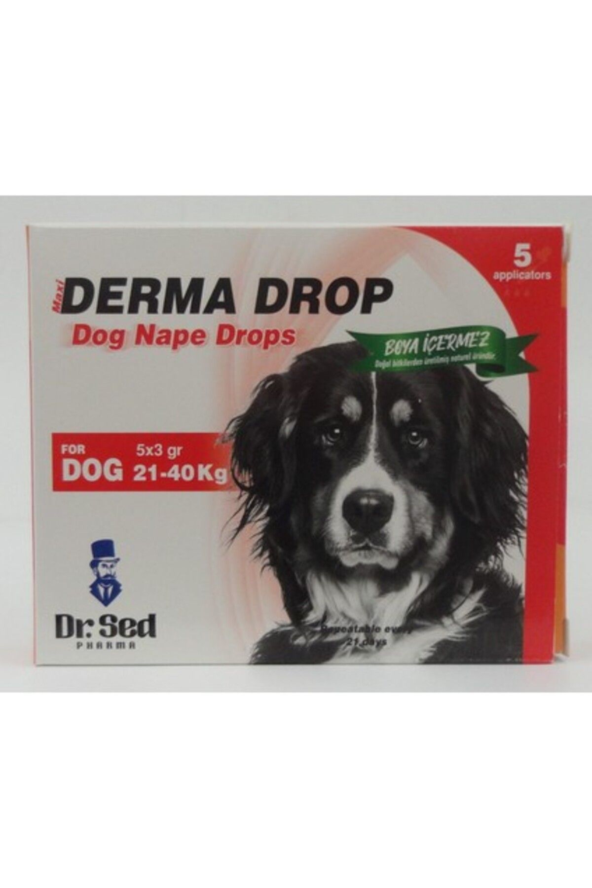 Orqinel Dr. Sed Maxi Derma Köpek Ensedamlası 21-40 kg 5'li Damla Paketi 5 x 2 gr