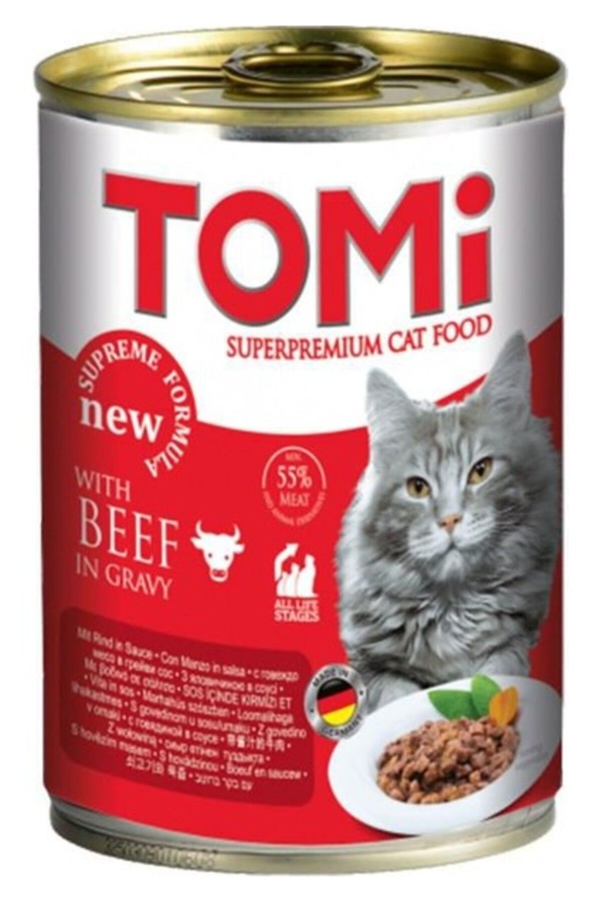 Tomi Sığır Etli Yetişkin Kedi Konservesi 400gr