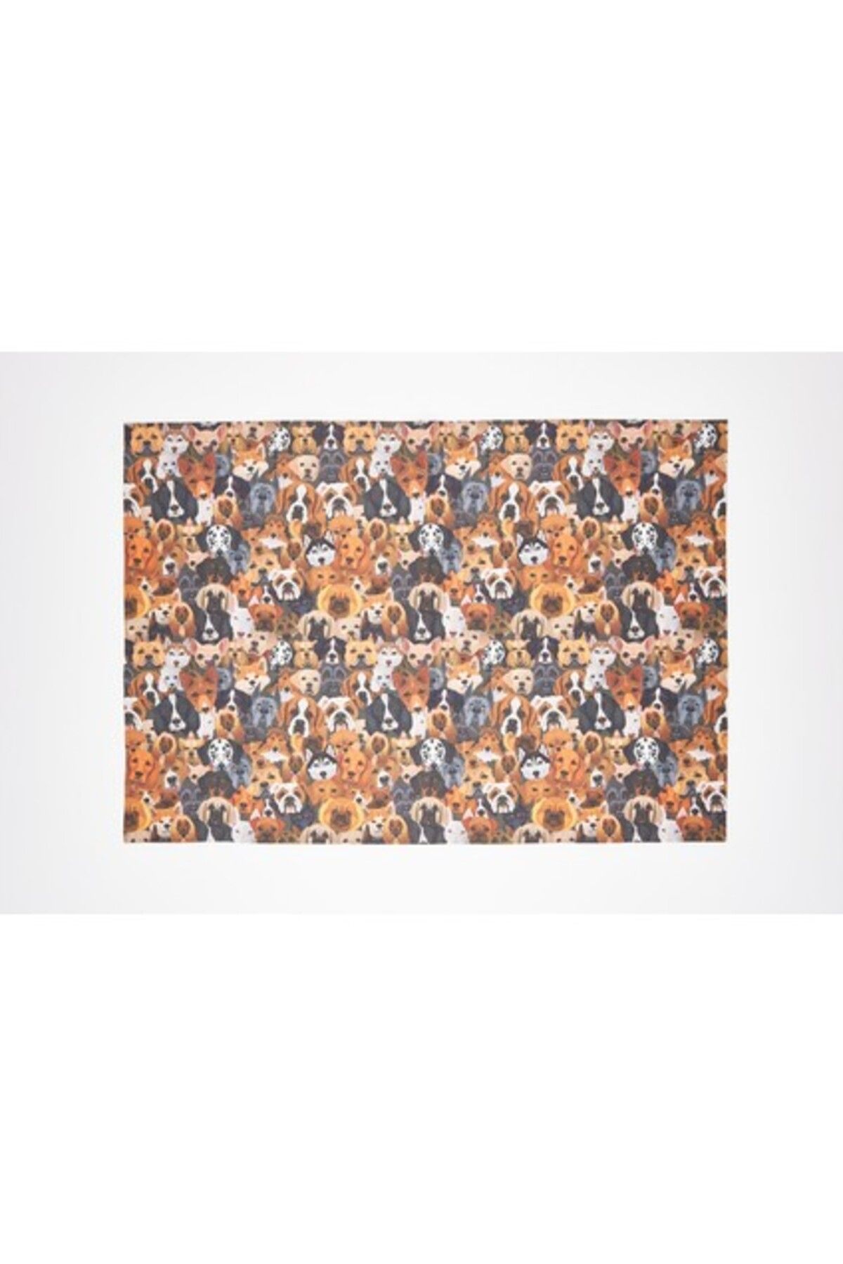 Orqinel Asterion Köpek Desen Baskılı Pet Havlu ve Matı Köpek - Kedi Kurulama ve Alt Örtüsü - 50 x 70 cm
