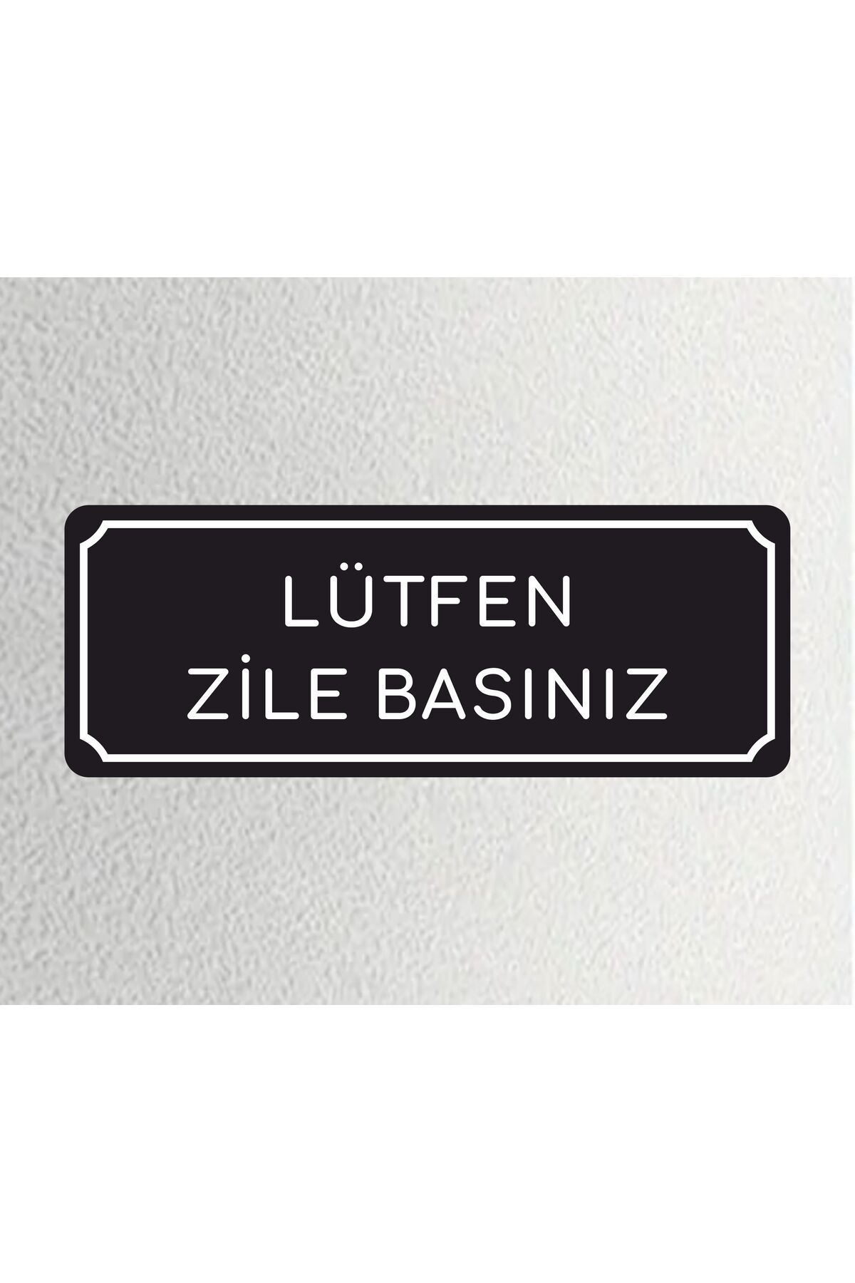 zafrakreklam LÜTFEN ZİLE BASINIZ-Ofis Departman Kapı İsimliği, Yönlendirme Levhası 24x9 Cm 4mm