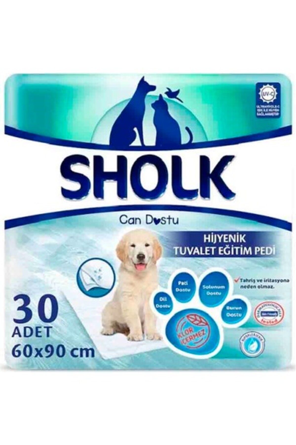 Sholk Hipoalerjenik Köpek Çiş Eğitim Pedi 60 x 90cm (30'lu)