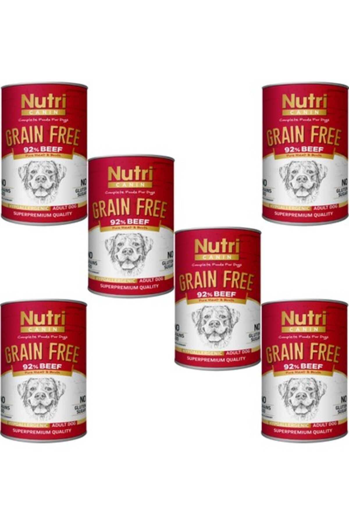 Nutri Canin Sığır Etli  Tahılsız 400gr Adult Nutri Canin Yaş Köpek