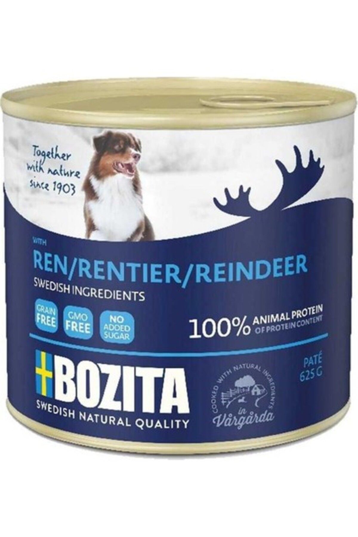 Bozita Tahılsız Ren Geyiği Etli Köpek Konservesi 625 gr 10'lu Set Idili