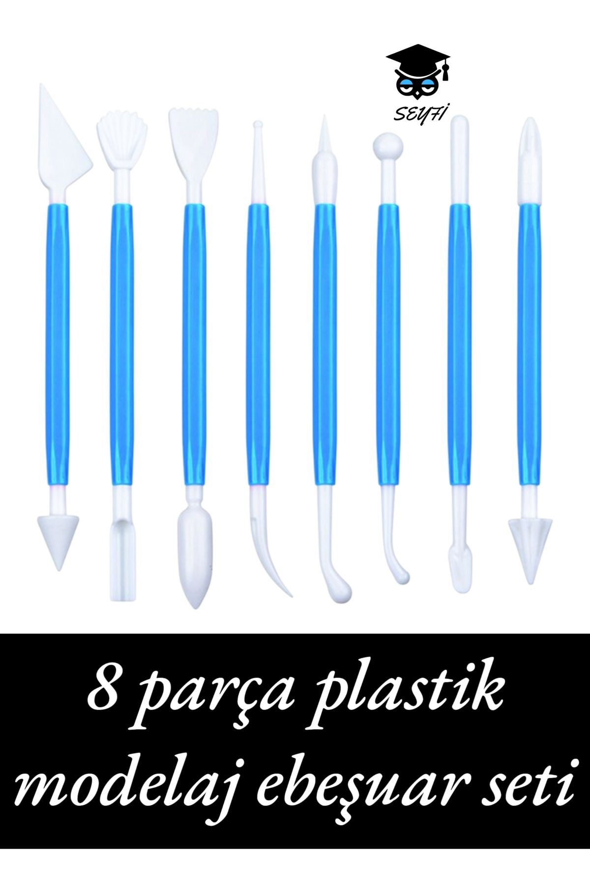 SEYFİKİRTASİYE 8 parça plastik modelaj ebeşuar seti