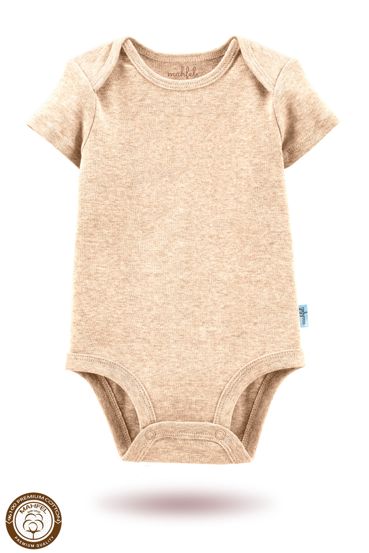 MAHFEL 5'li Organik Baskısız Kısa Kollu Bebek Body Zıbın fotoğrafı 3 (önizleme)