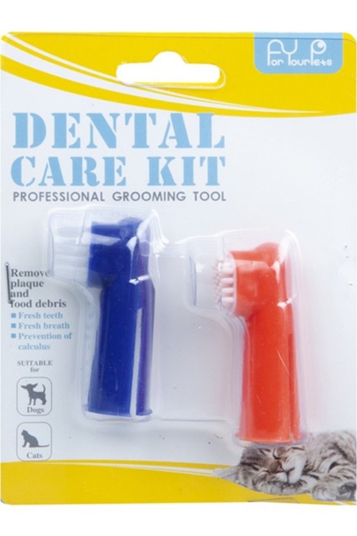 For Your Pets Parman Diş Fırçası 2'li Set