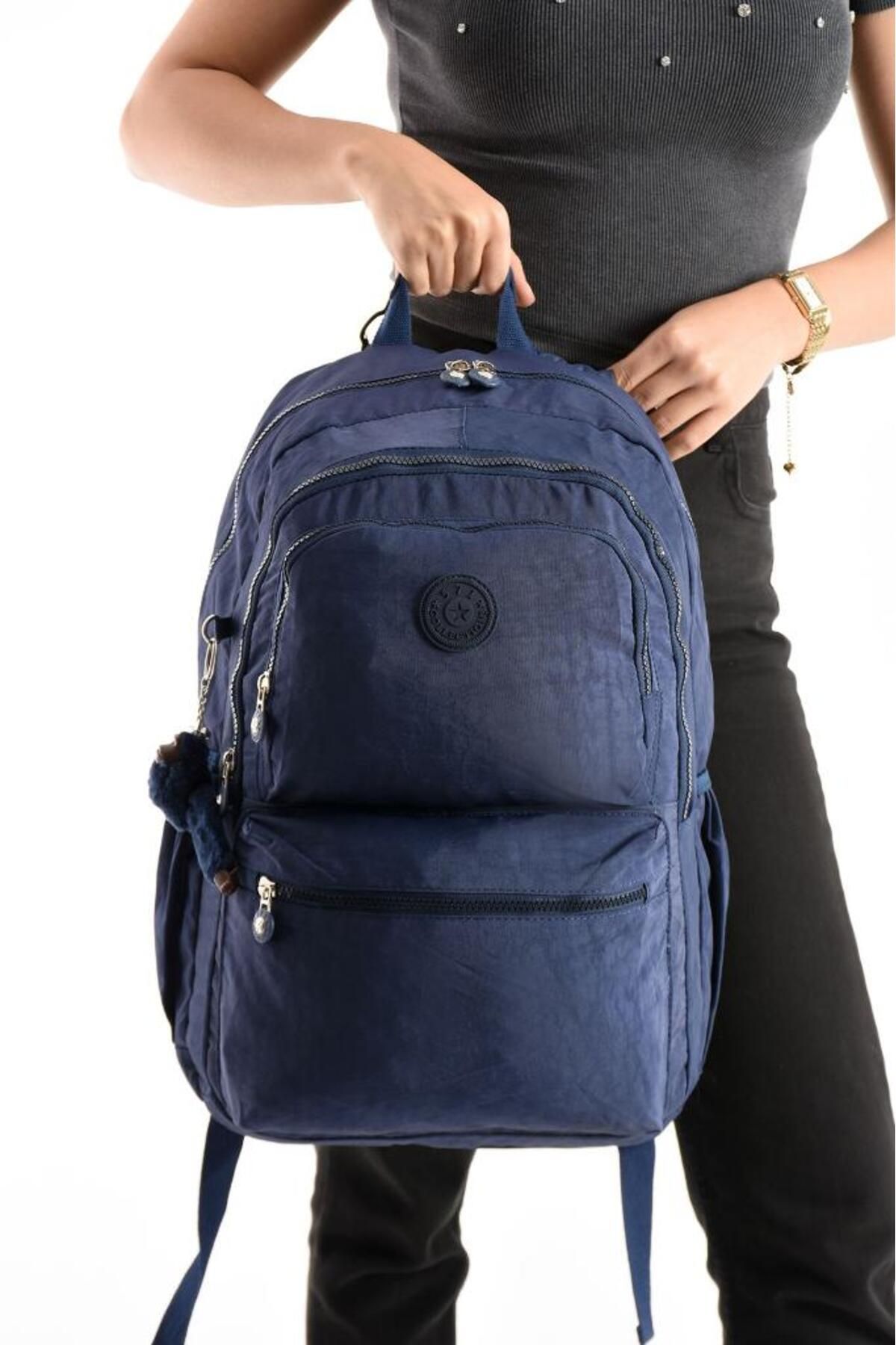 Baginn Unisex Kadın Sırt Çantası Gümlük Kullanıma Uygun Büyük Boy Seyahat Çantası 43*30 Cm Okul Çantası