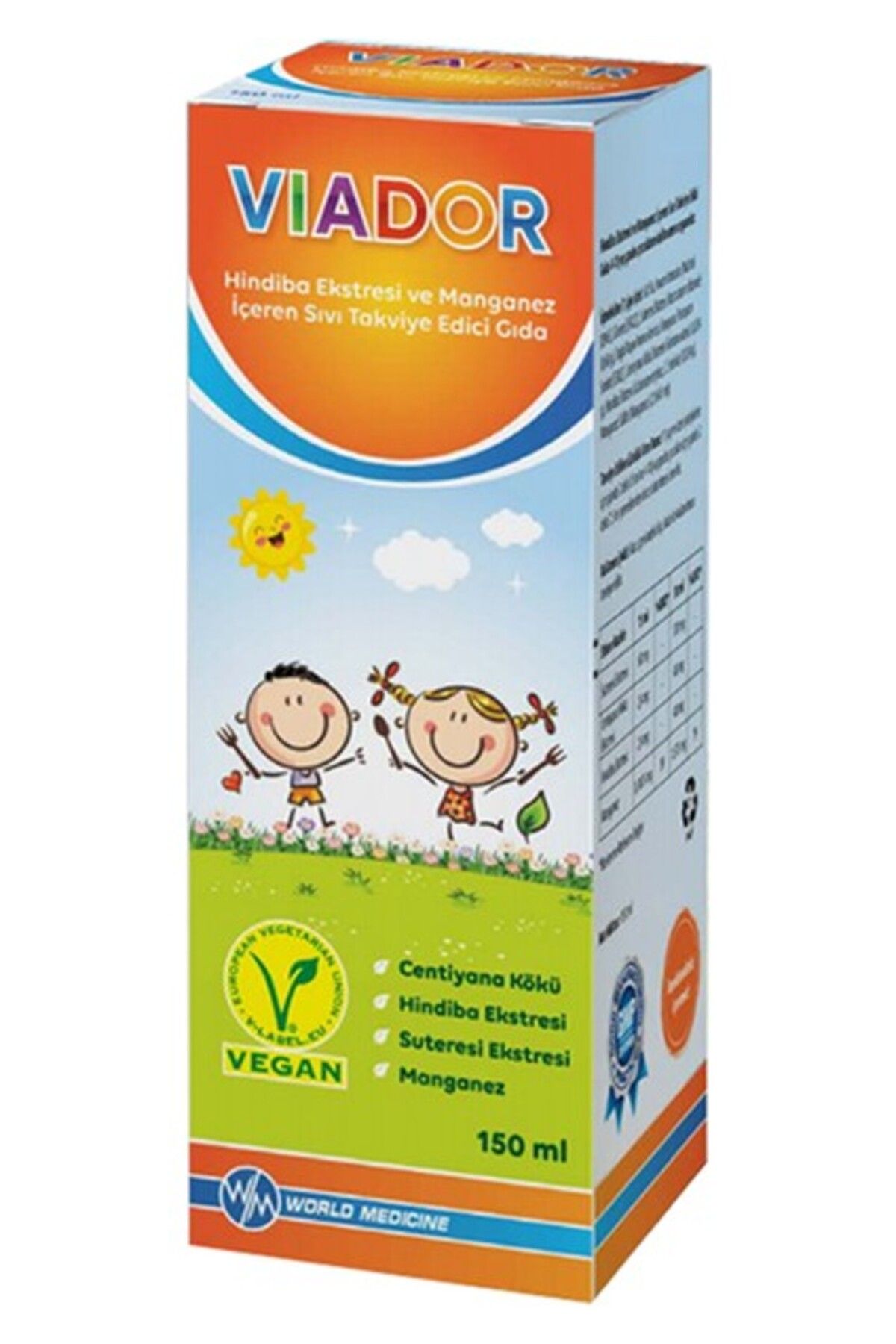 Viador Hindiba Ekstresi ve Manganez İçeren Şurup 150 ml