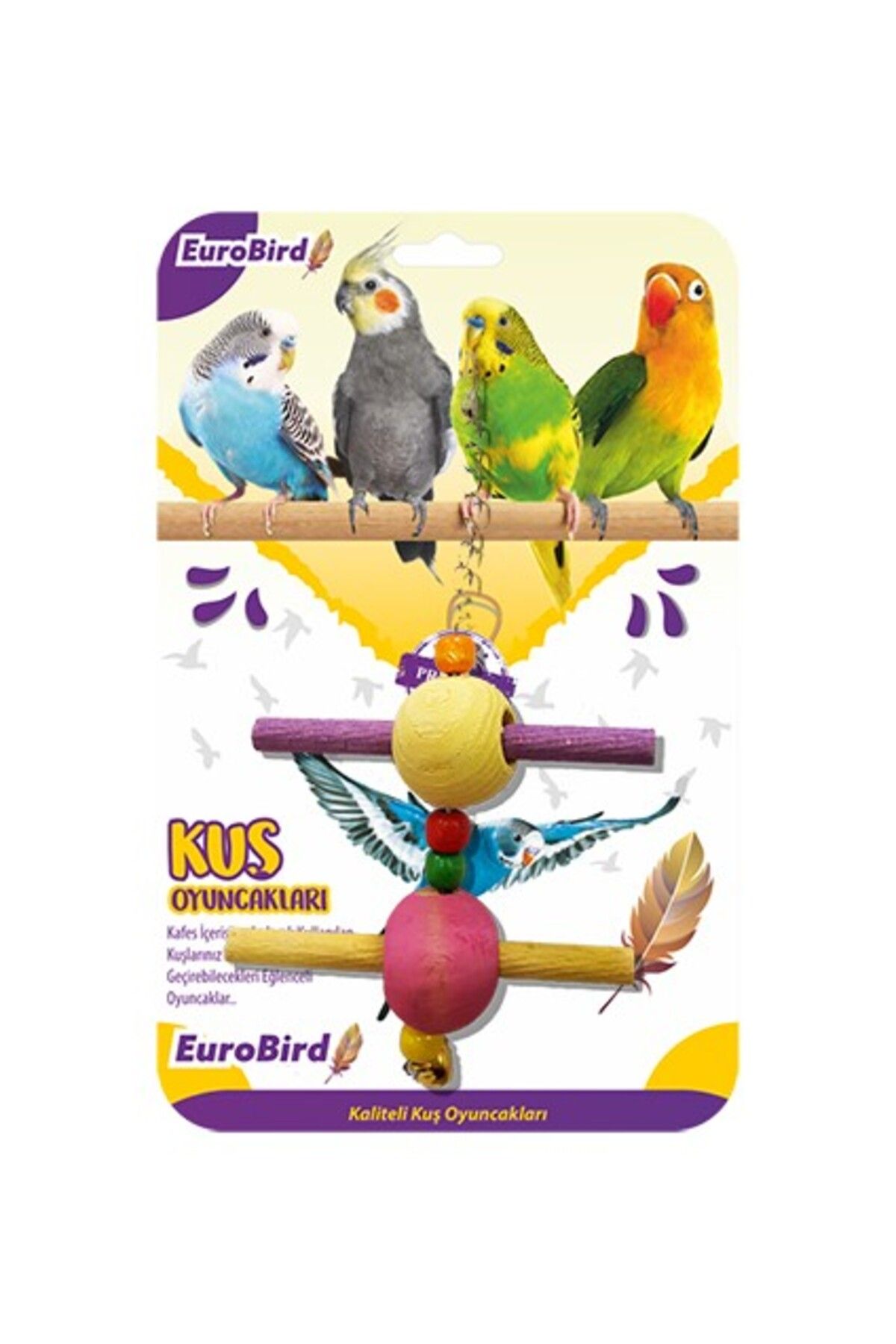 EUROBIRD Kuş Oyuncağı Renkli Dal Salıncak (ky30)