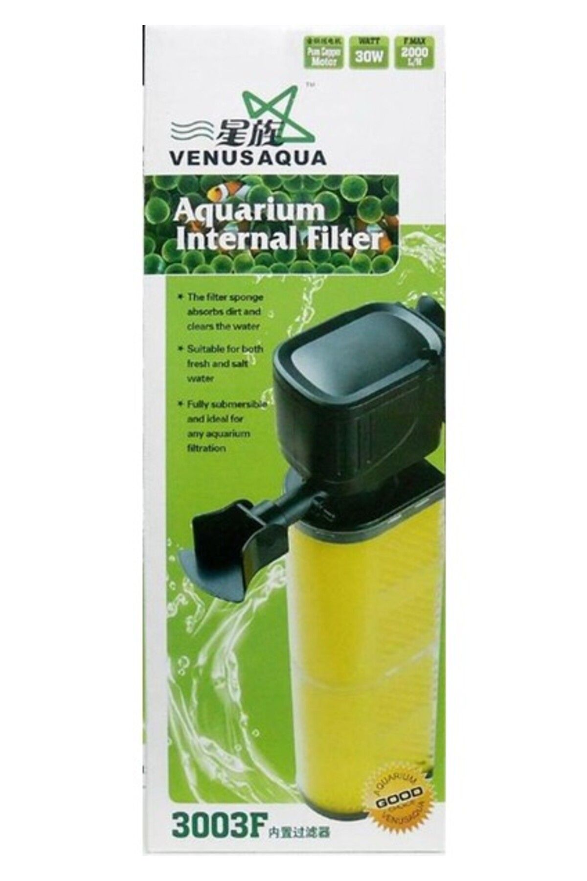 Orqinel Venusaqua 3003F 2000L/H 30W Akvaryum İç Filtre