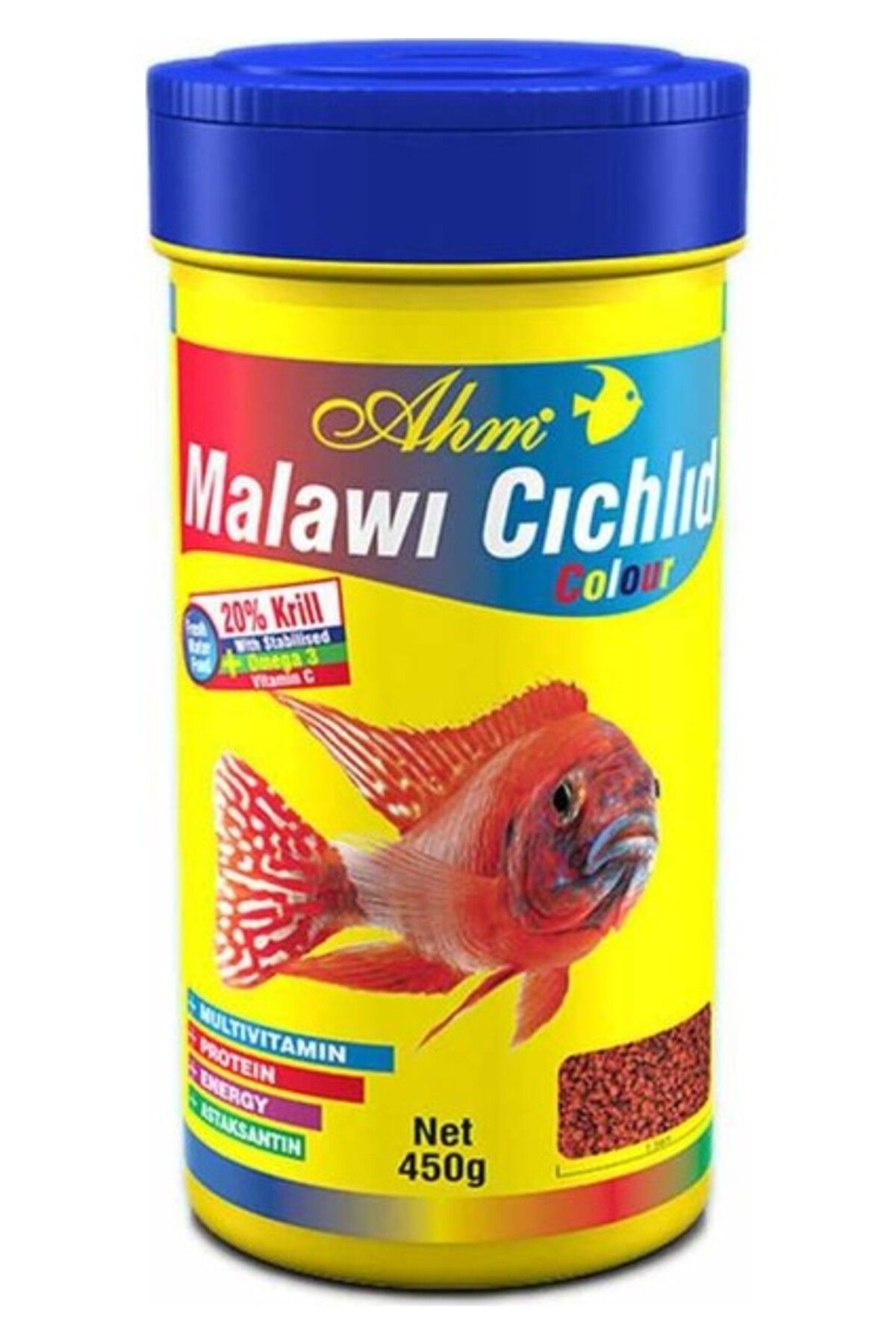 Orqinel Ahm Malawi Cichlid Granulat Colour Renklendirici Balık Yemi 100 Ml