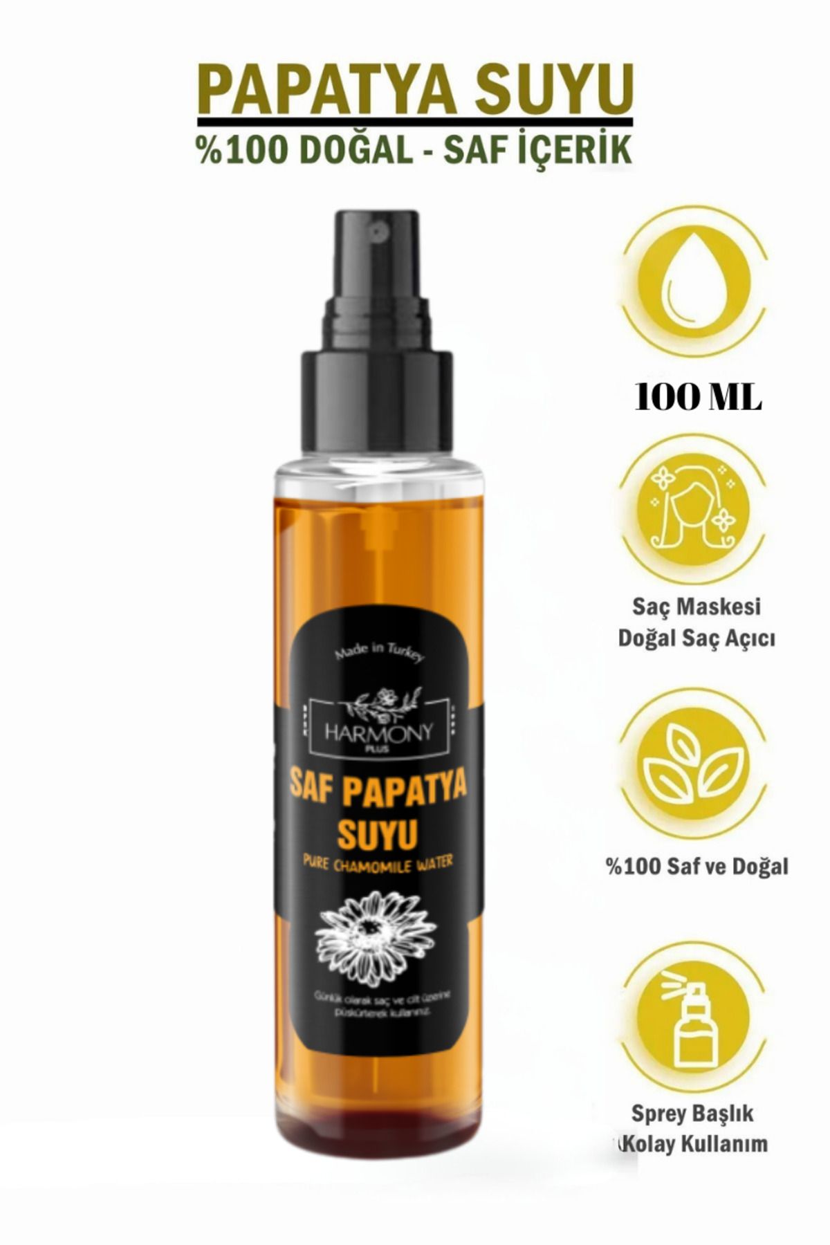 HarmonyPlus Papatya Suyu Sprey 100ml (Chamomile Floral Water)