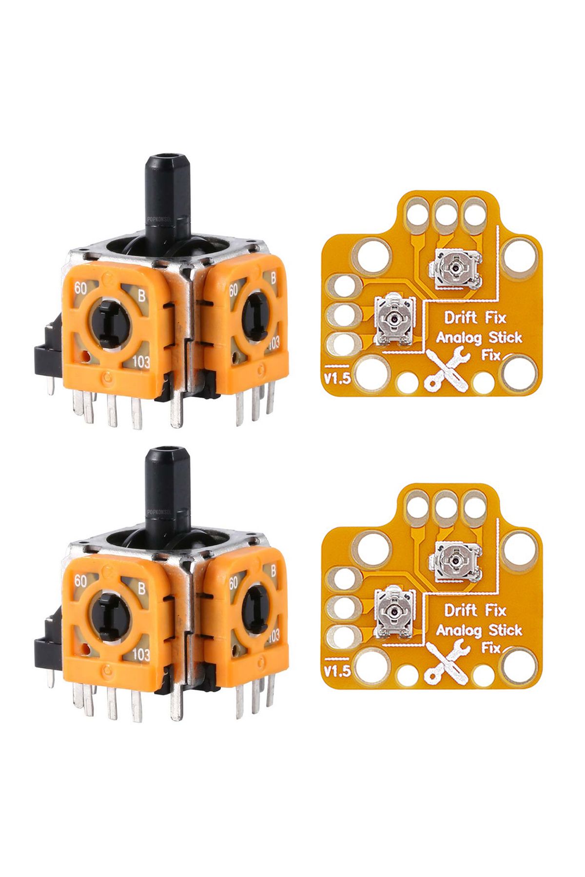 POPKONSOL PS4 Analog Drift Fix 2+2 Set Playstation 4 Kol Joystick Motor Tamir Yedek Parça