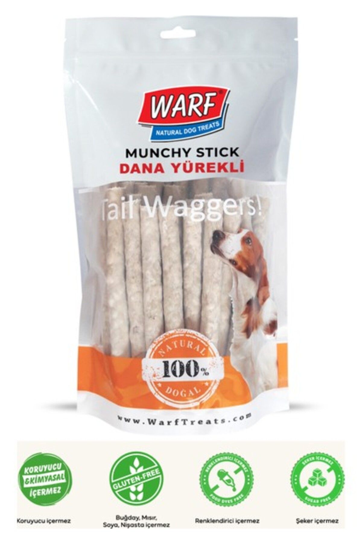 Orqinel Warf Naturals Dana Yürekli Munchy Sticks 40'lı 400 gr