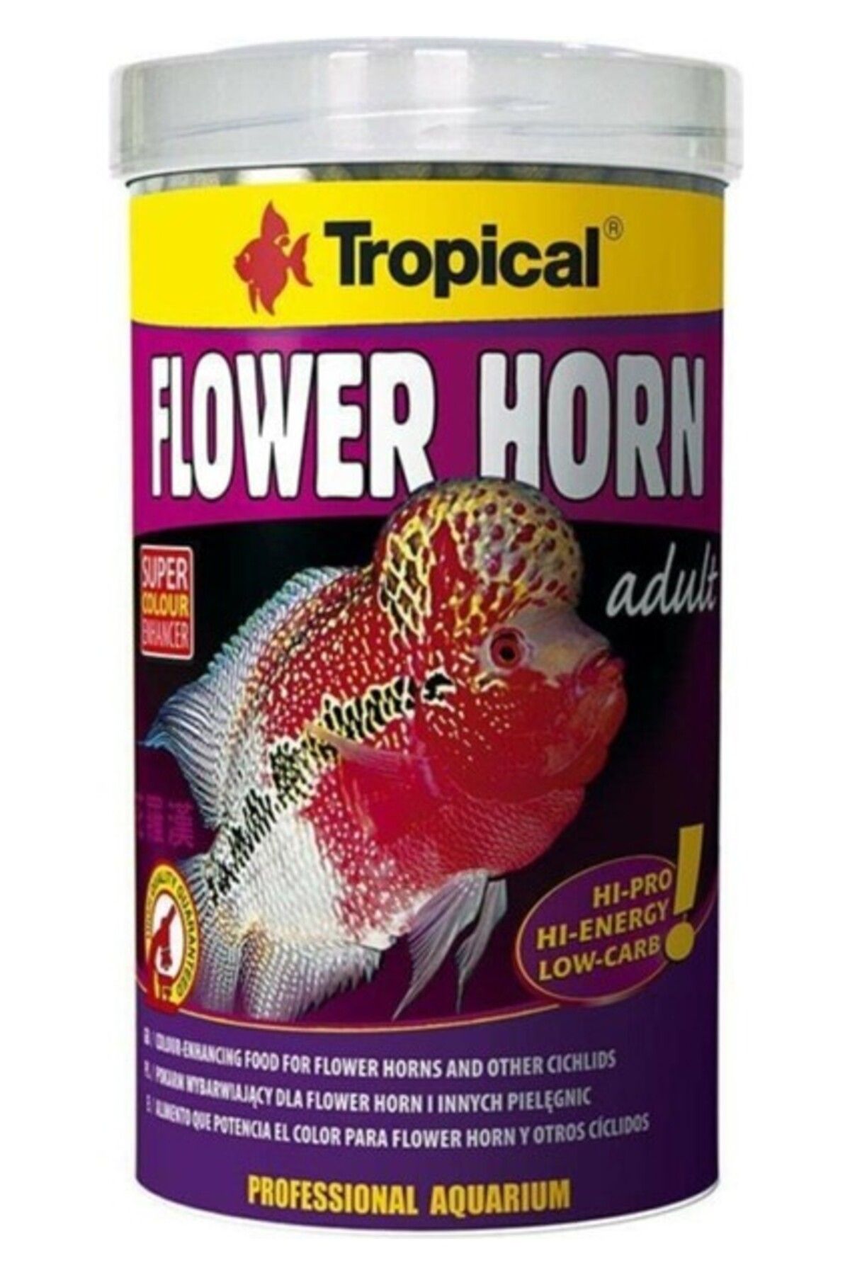 Tropical Flower Horn Adult Pellet 1000 ml