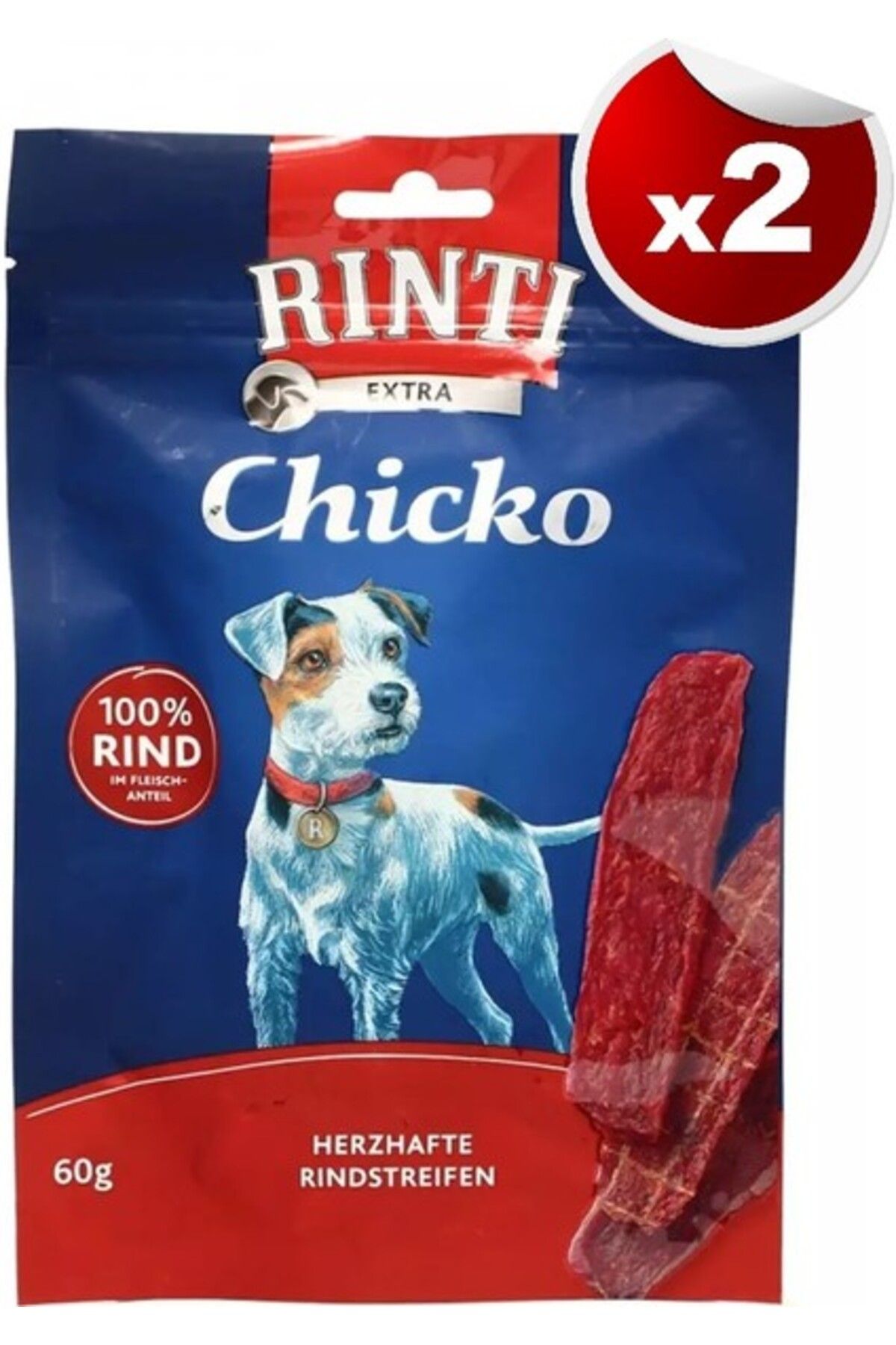 Rinti Chicko Rind Sığır Etli Köpek Ödül Şeritleri 60 gr X 2 Adet