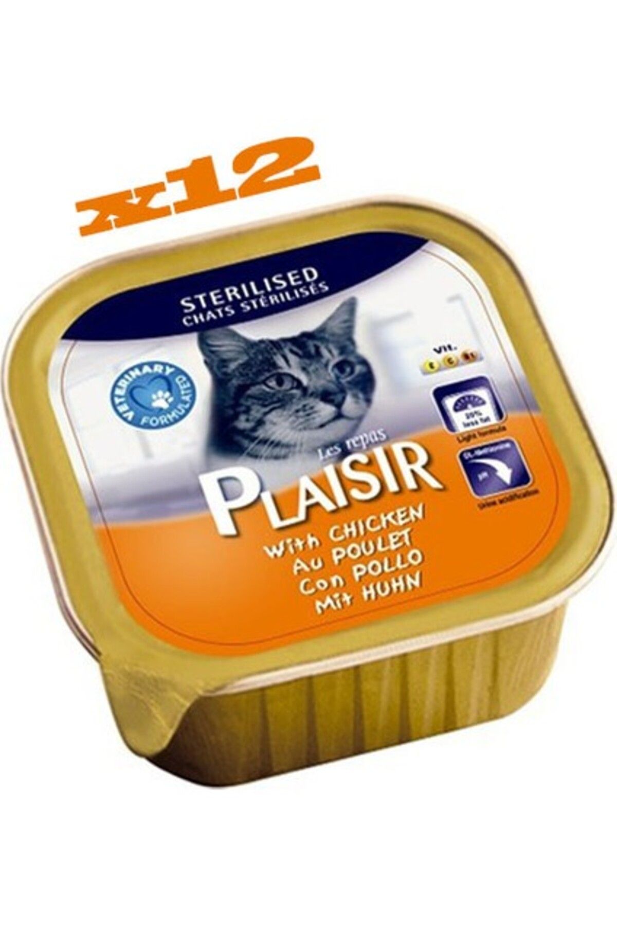 Plaisir Pate 100gr Tavuk Etli Kısırlaştırılmış Adult Plaisir Yaş Kedi Maması