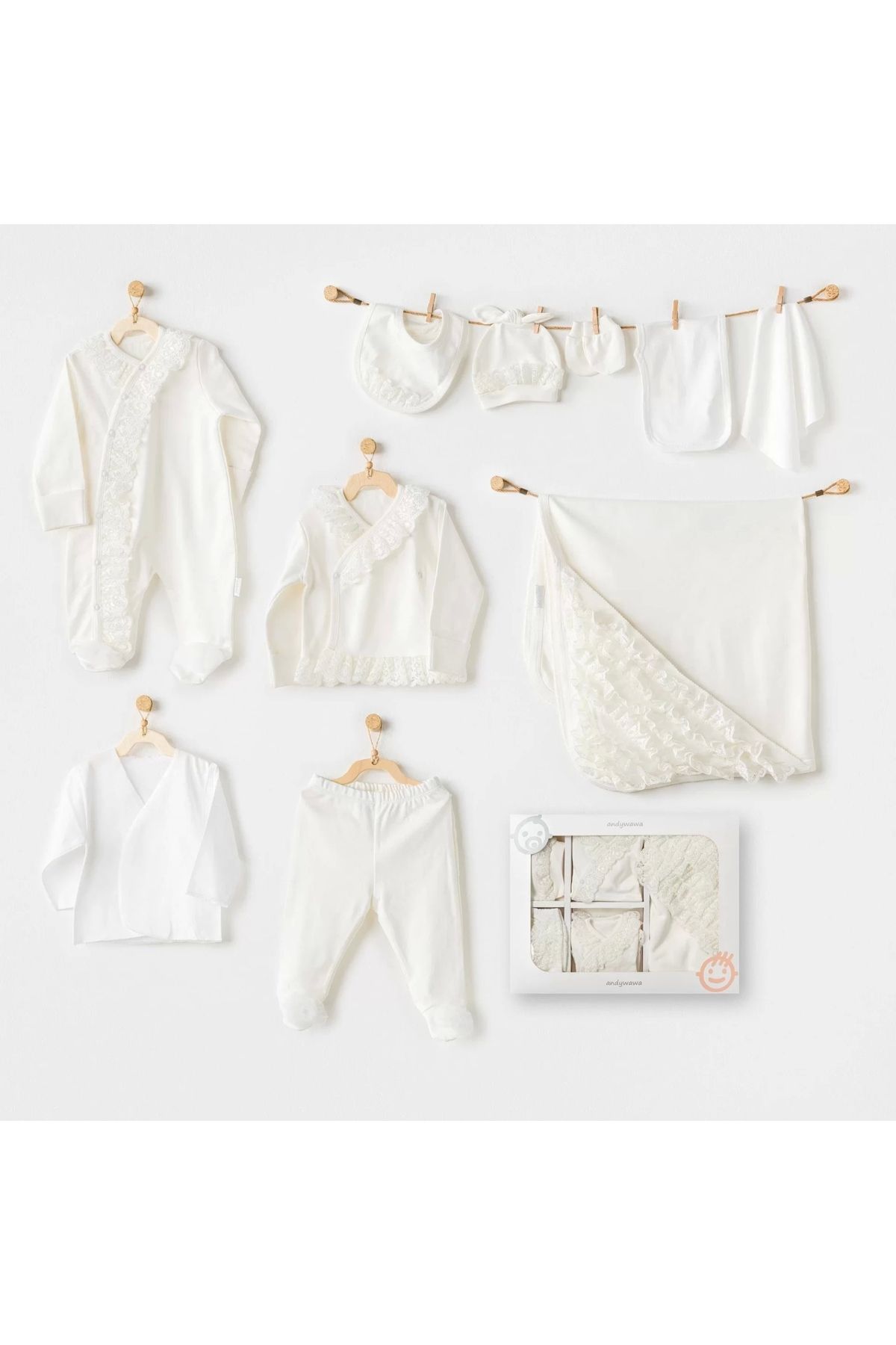 Miravm Newborn Chic Girl 10'lu Hastane Çıkışı Ekru