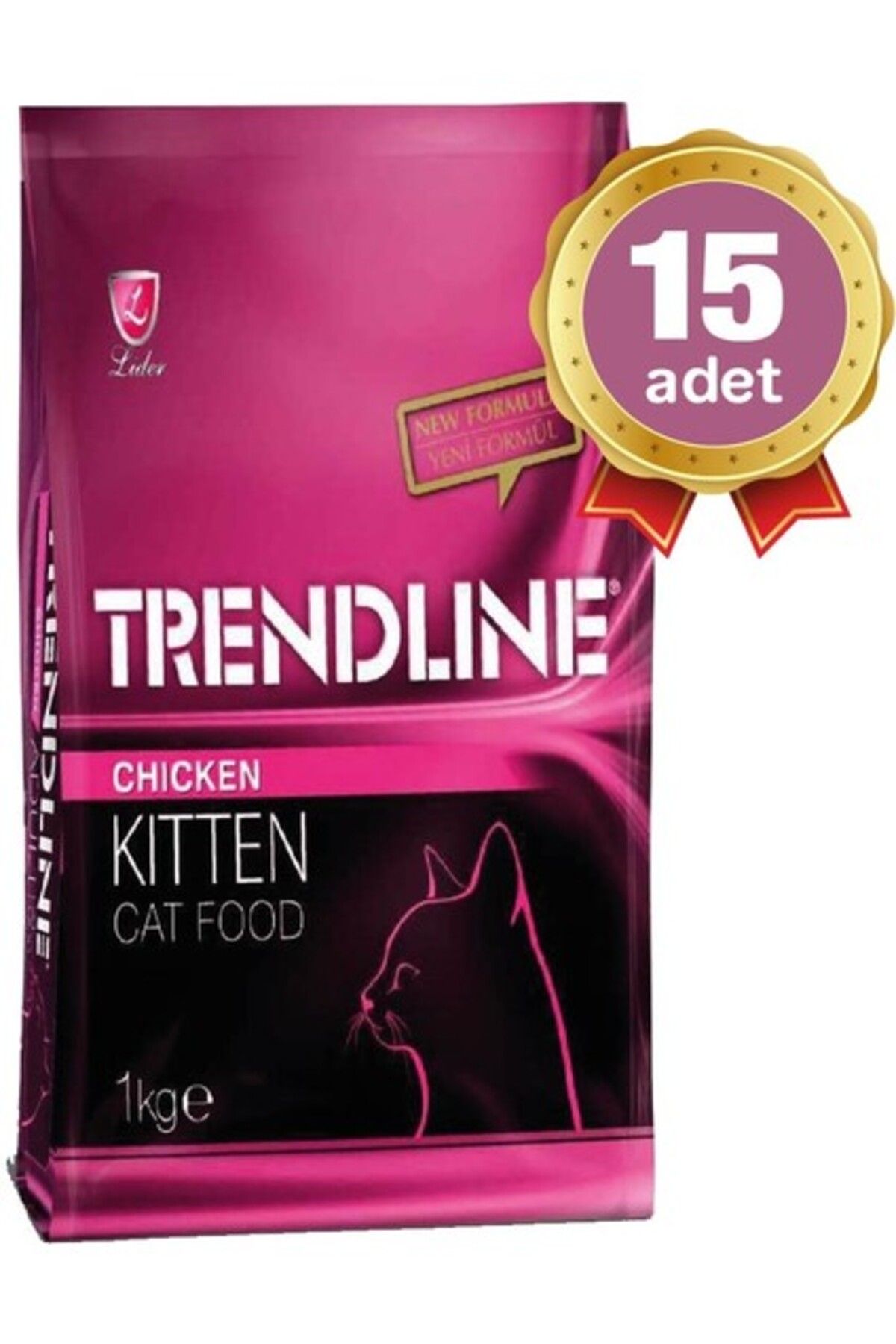 Trendline 15 Adet 1 kg Trendline Tavuklu Yavru Kedi Maması