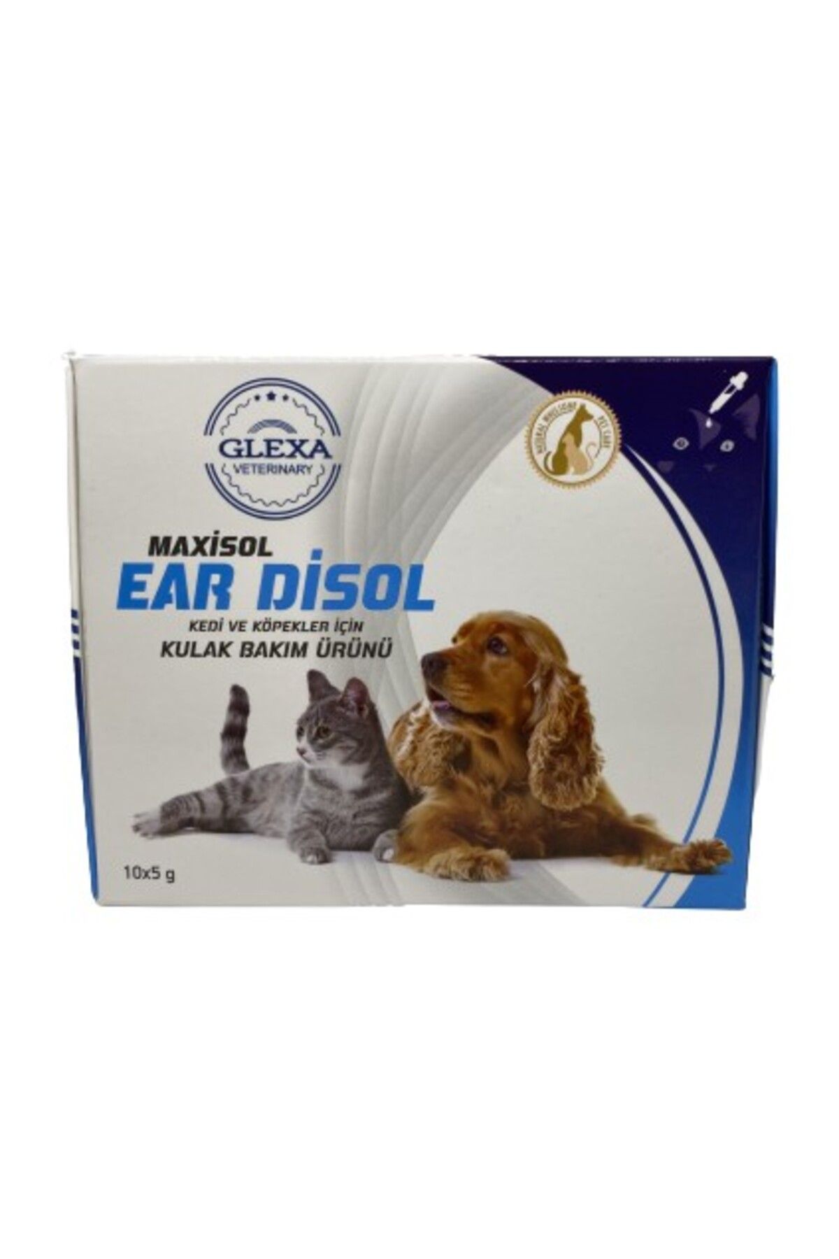 Orqinel Glexa Maxisol Ear Disol 10X5 gr Kedi ve Köpekler Için Kulak Bakım Ürünü