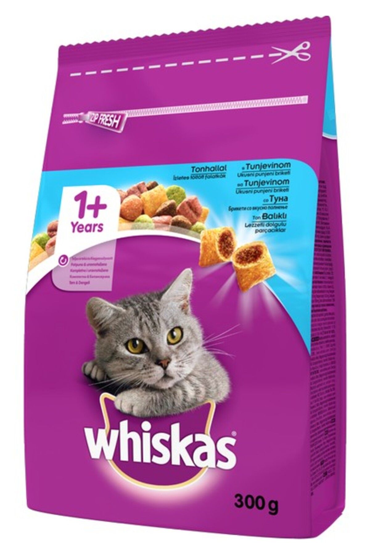 Whiskas Ton Balıklı ve Sebzeli Kuru Kedi Maması 300 Gr x 7 Adet