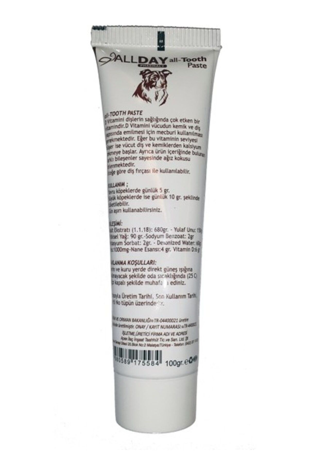 Orqinel Allday All-Tooth Paste Köpek Diş Bakımı ve Ağız Kokusu Ürünü 100 Gr.