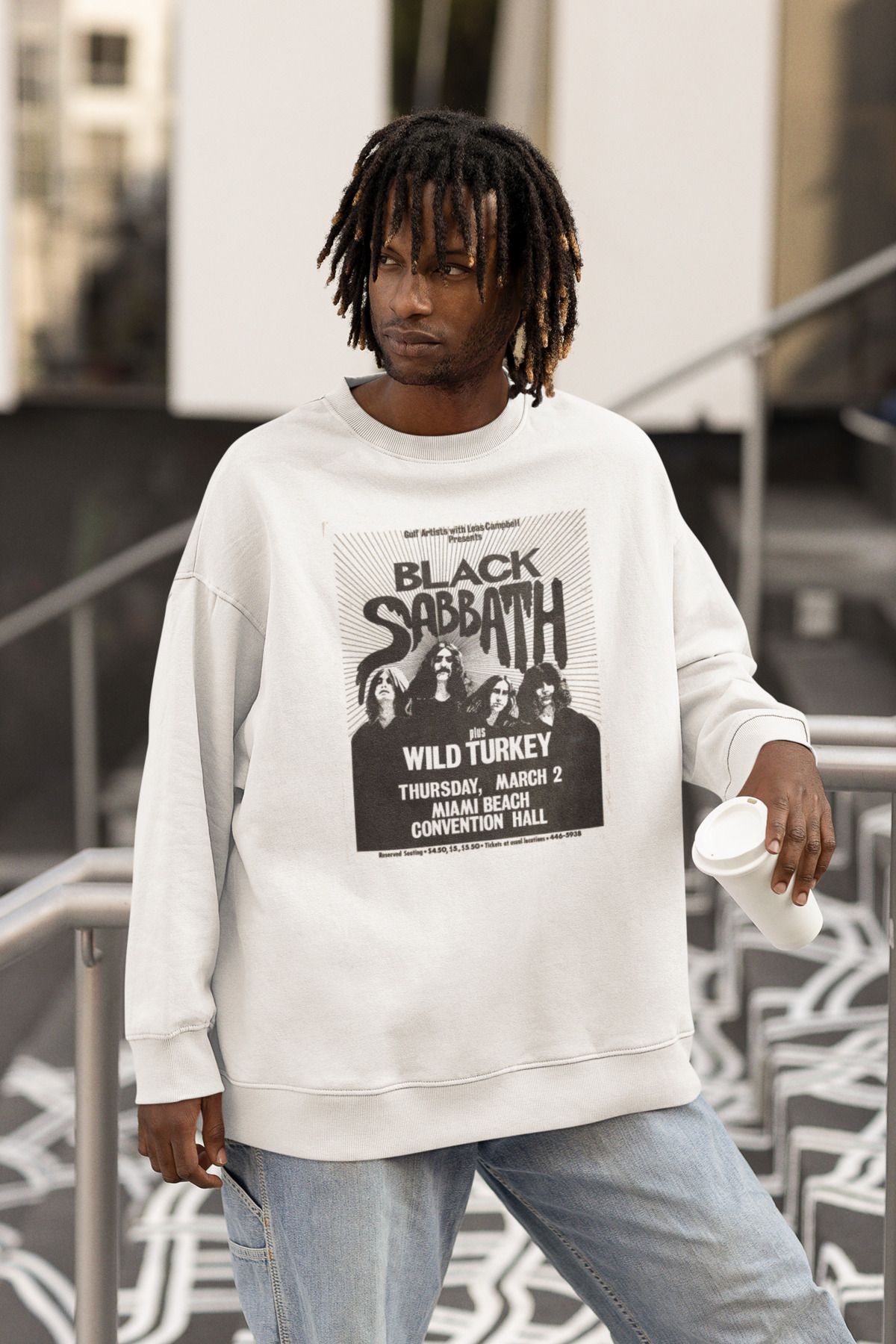 SEVBANO Rock Metal Müzik Grubu Black Sabbath Baskılı Unisex Oversize Wild Turkey Sweatshirt