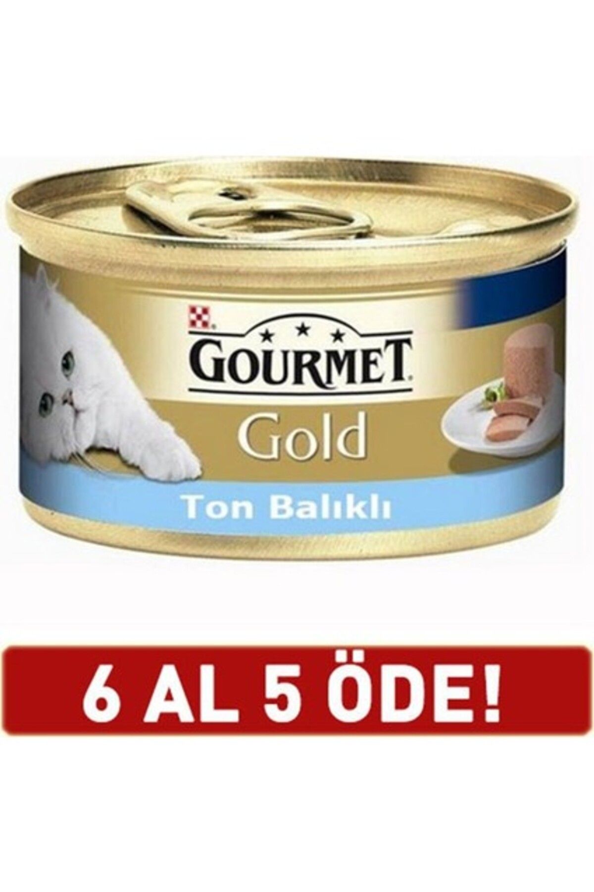 Orqinel Gourmetgold Ton Balıklı Yetişkin Kıyılmış Kedi Konserve 85 gr 6 ' lı